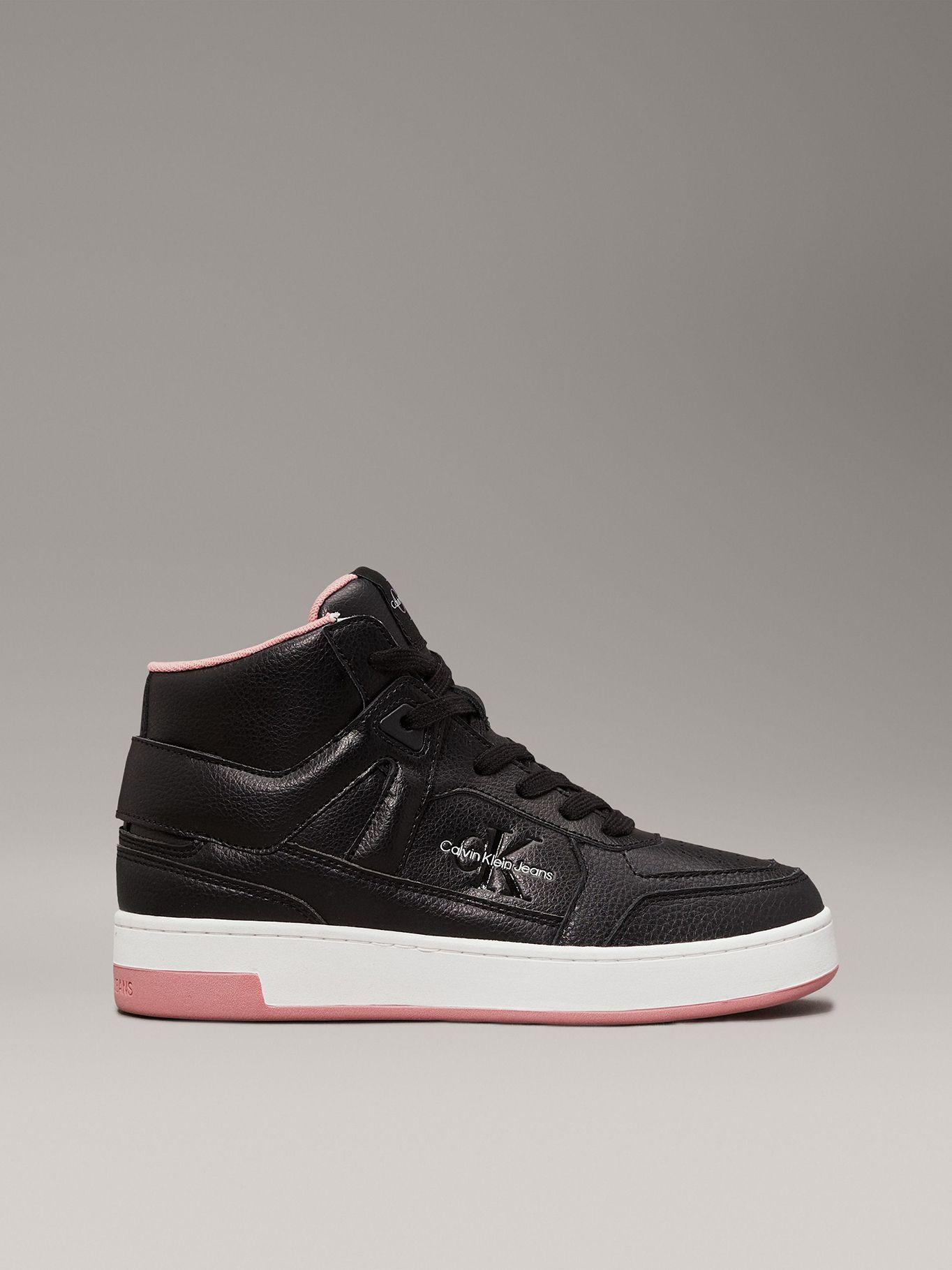Zapatillas altas de cuero sintético Negro Calvin Klein-4