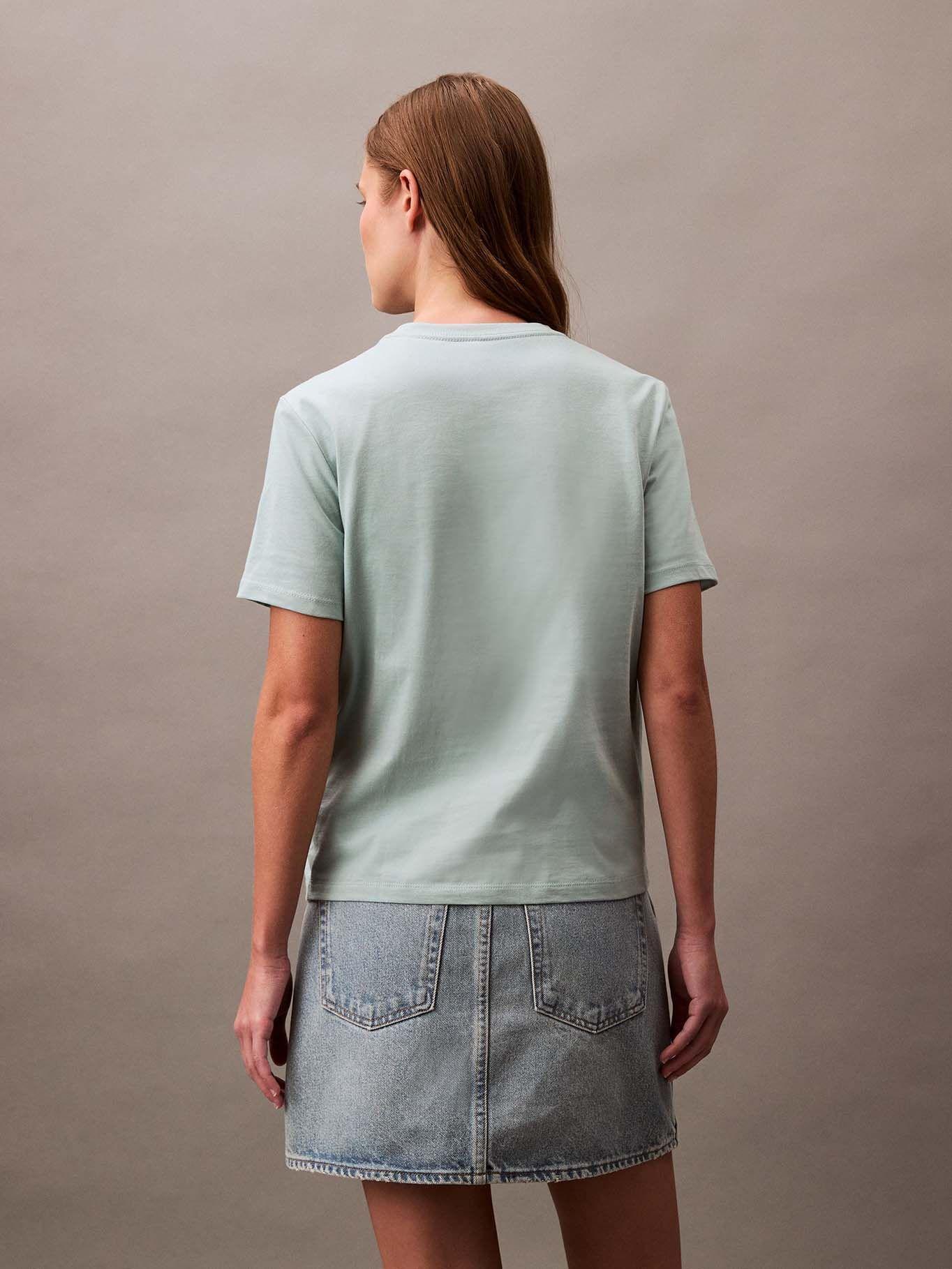 Polera Classic Monogram Hero Celeste Calvin Klein-2