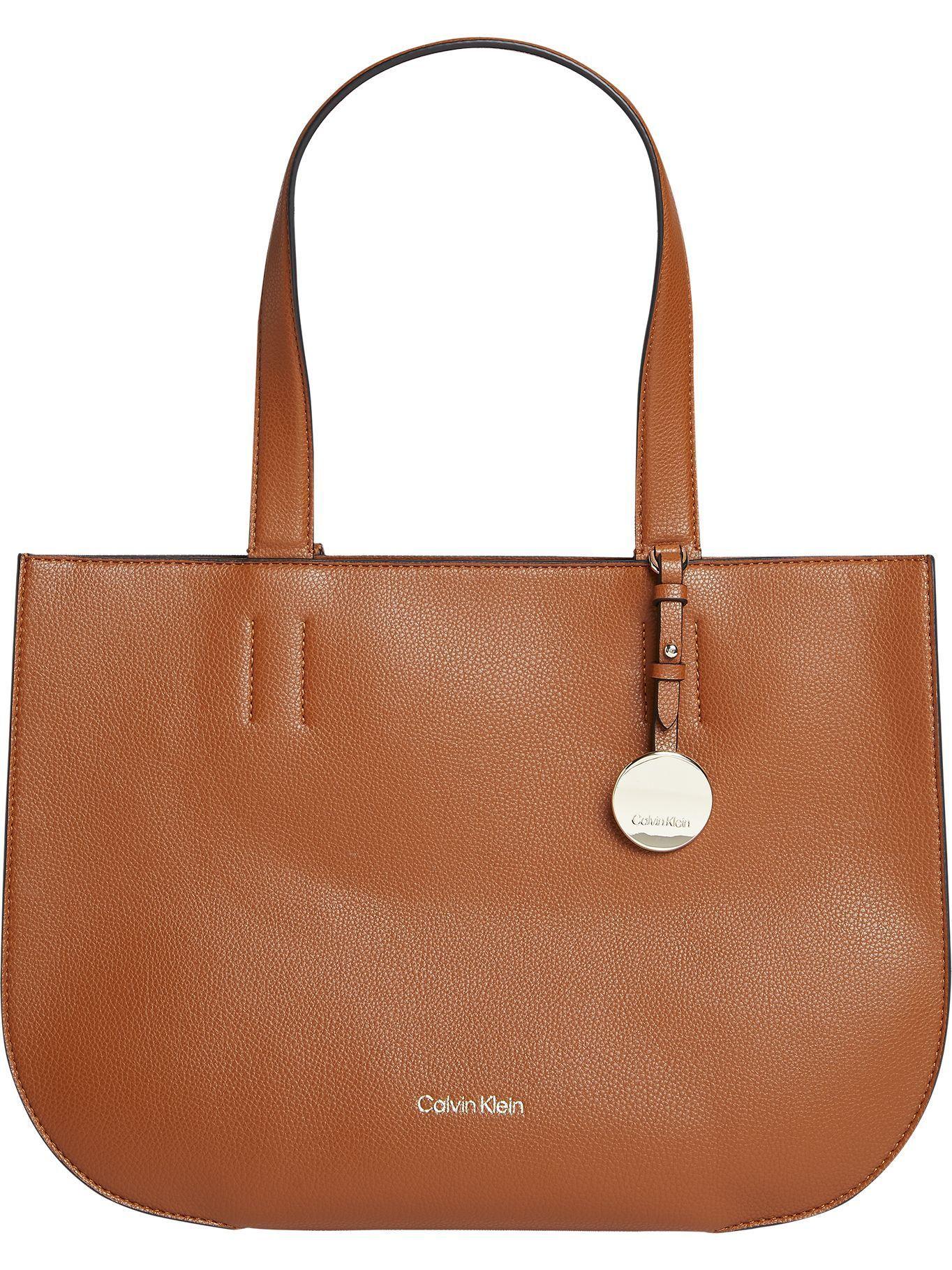 Cartera Tote Ck Luxe Café Calvin Klein-0