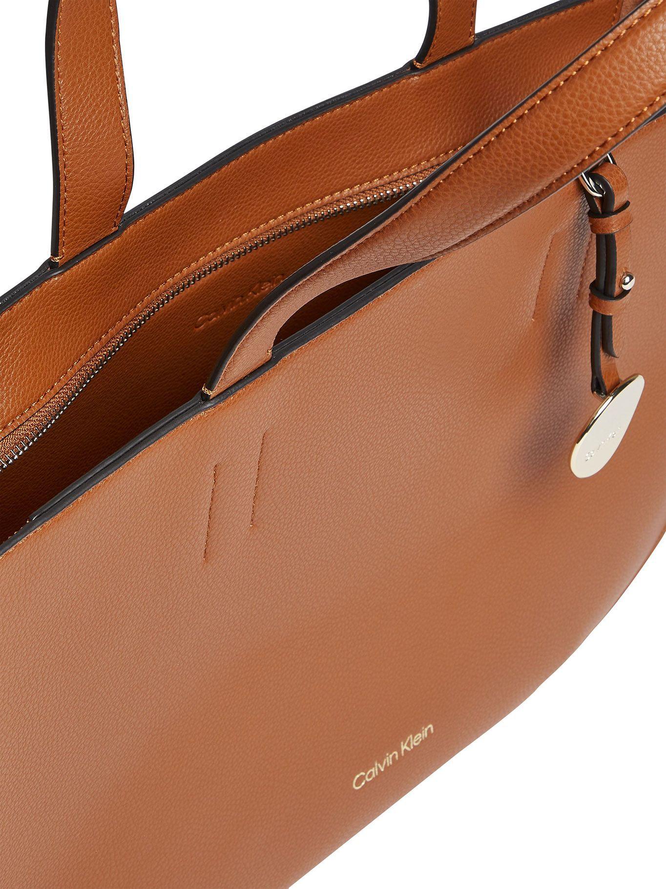 Cartera Tote Ck Luxe Café Calvin Klein-2