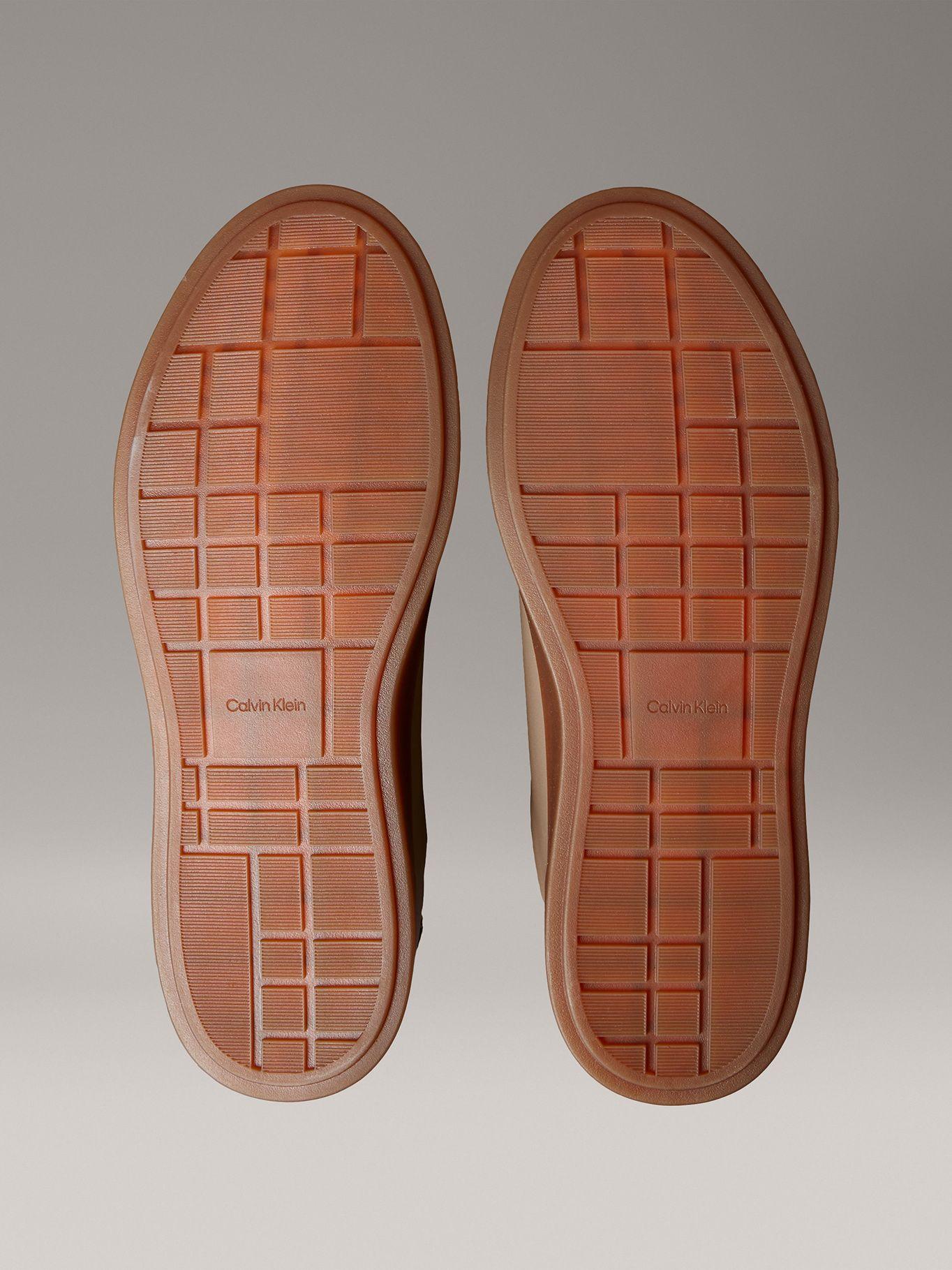 Zapatillas de Cuero con Logo Cafe Calvin Klein Mujer-3