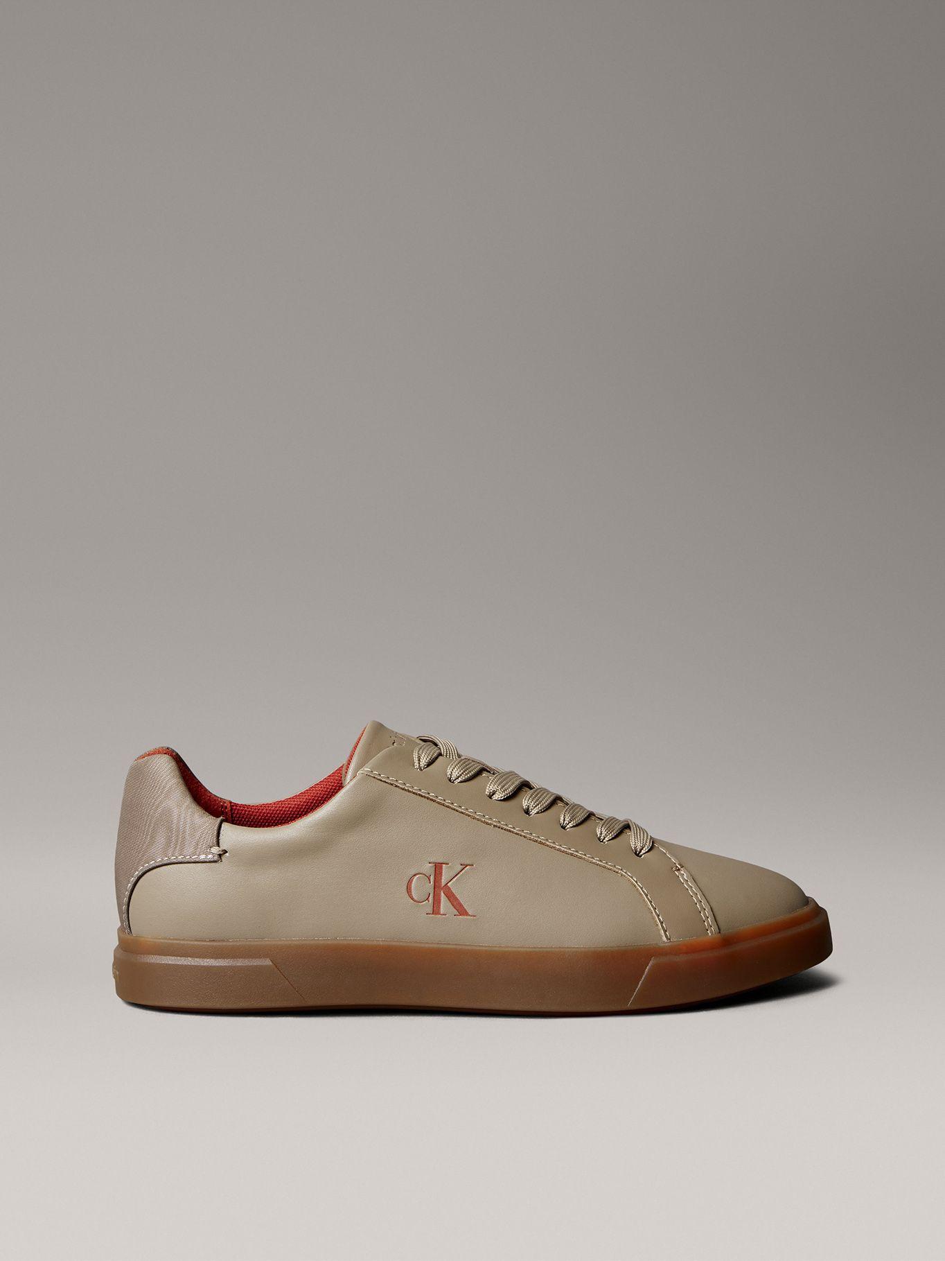 Zapatillas de Cuero con Logo Cafe Calvin Klein Mujer-4