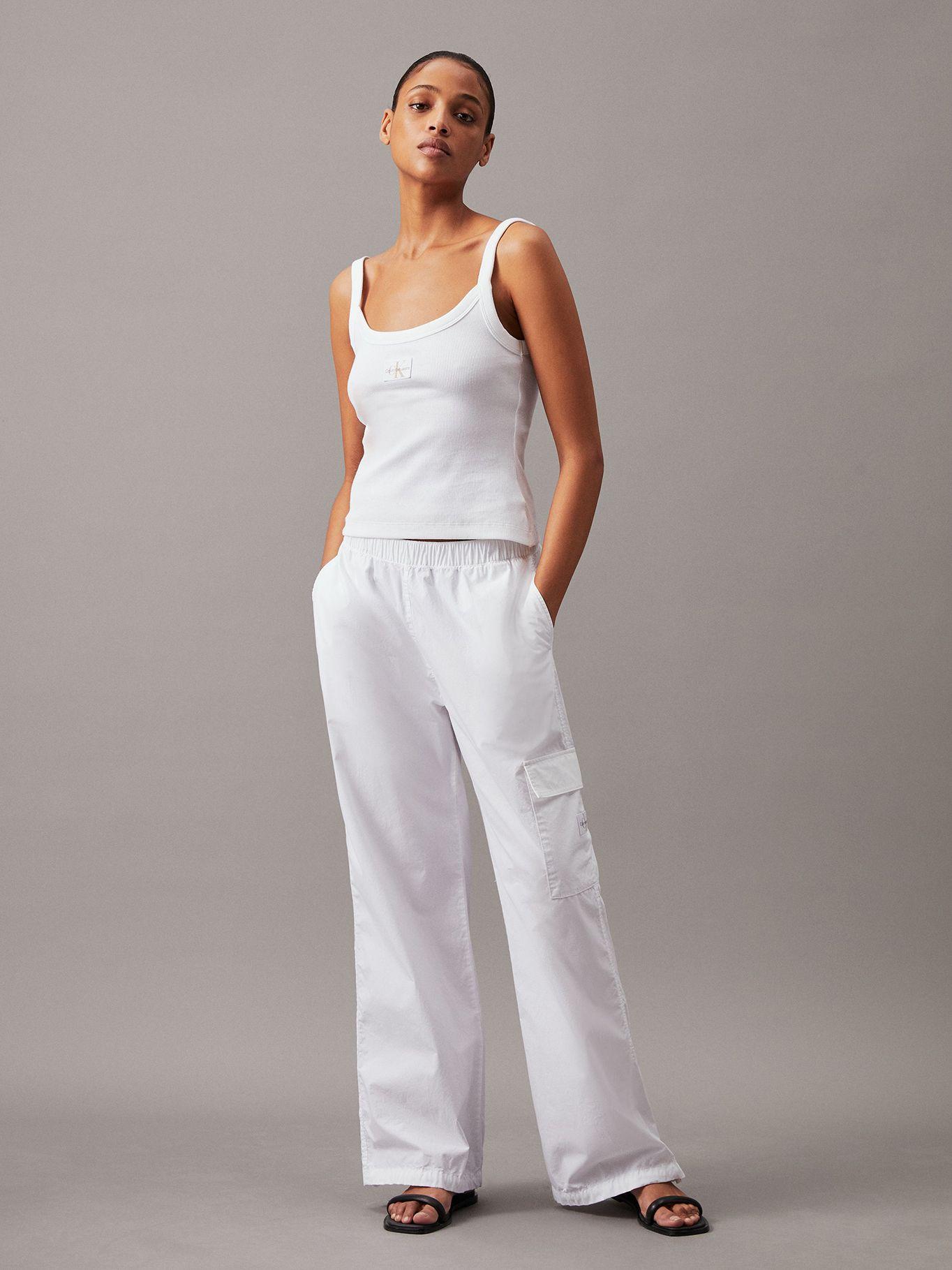 Pantalon Cotton Utility Cargo Blanco Calvin Klein-1