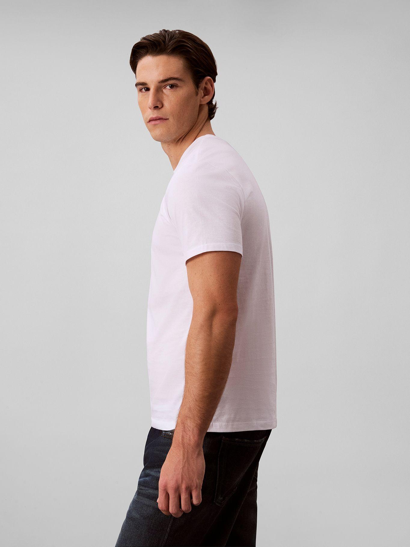Polera con Gráfico Circular de Logo Blanco Calvin Klein-3