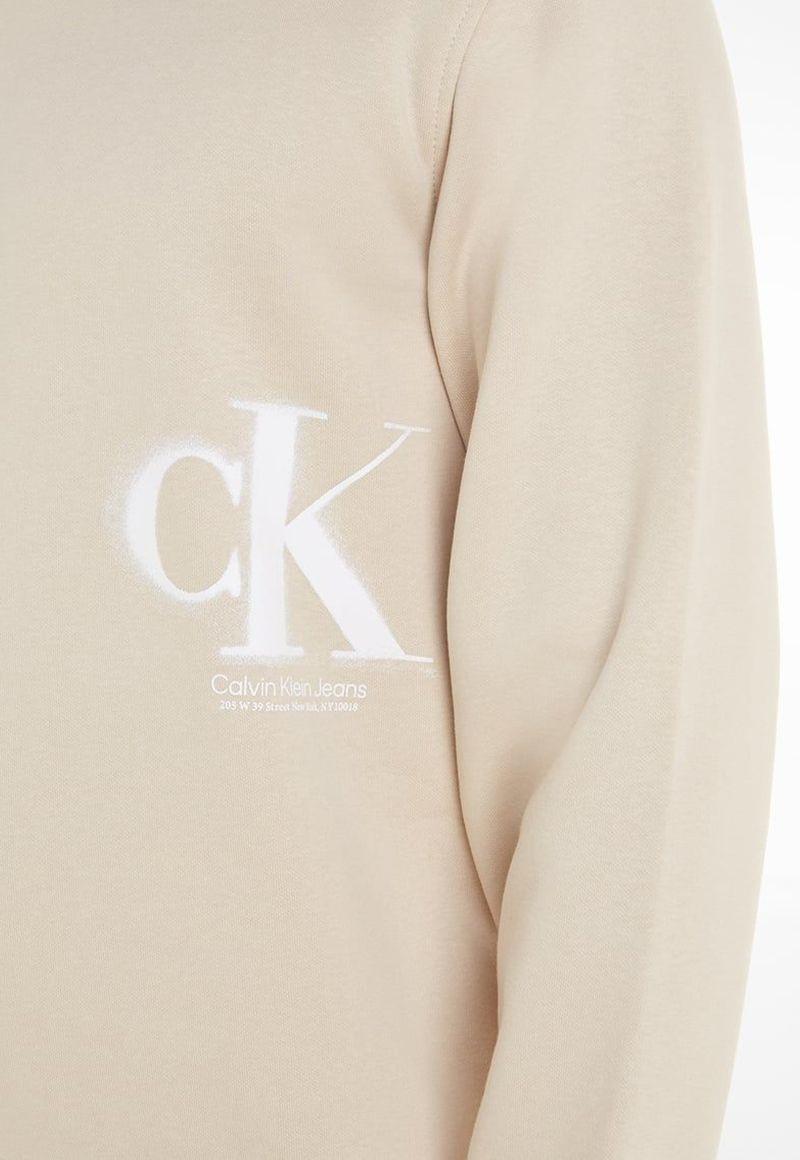 Sudadera manga larga con logo Beige Calvin Klein-2