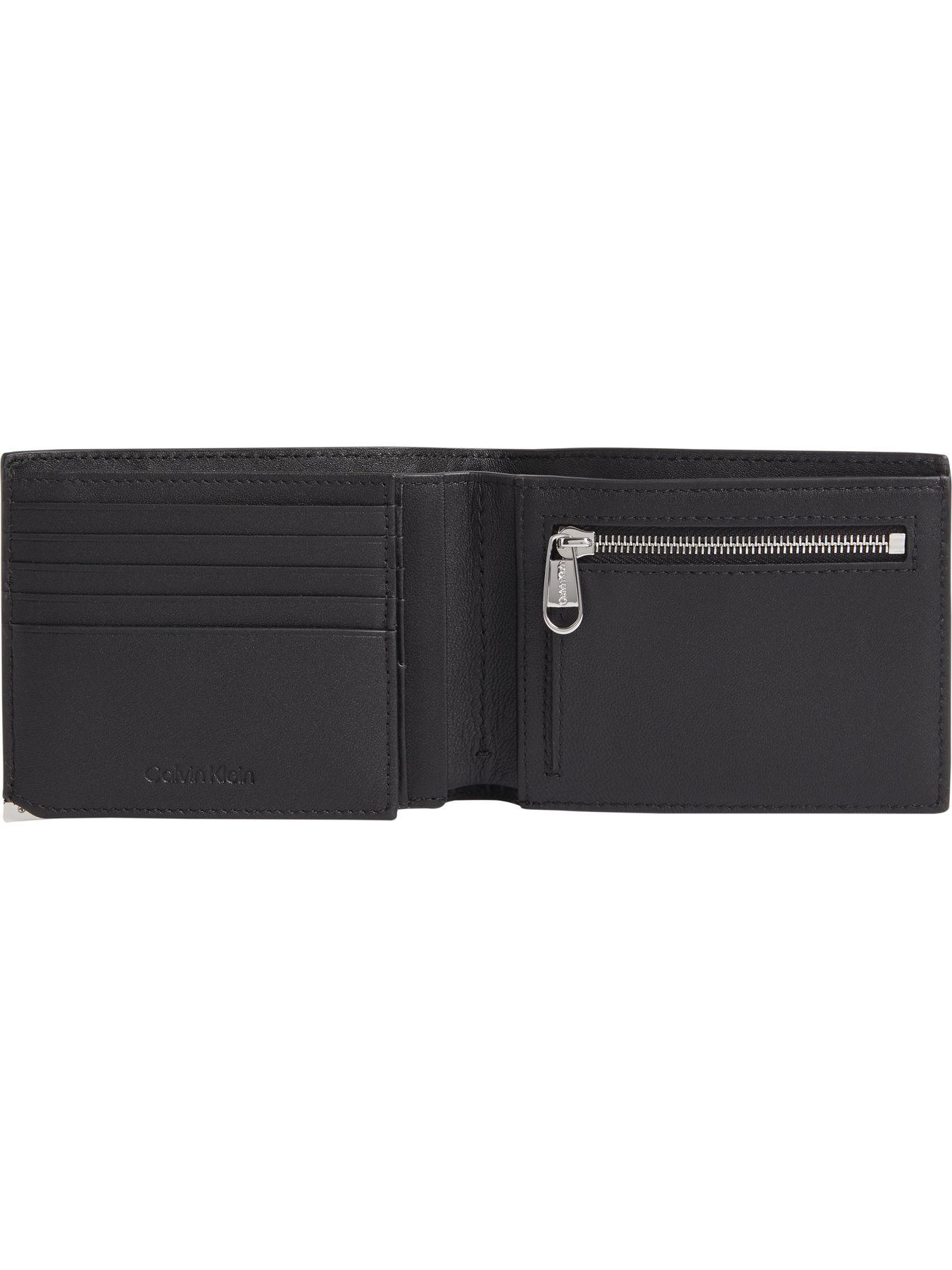 Billetera de tres pliegues con logo Negro Calvin Klein K50K509997-BAX-1