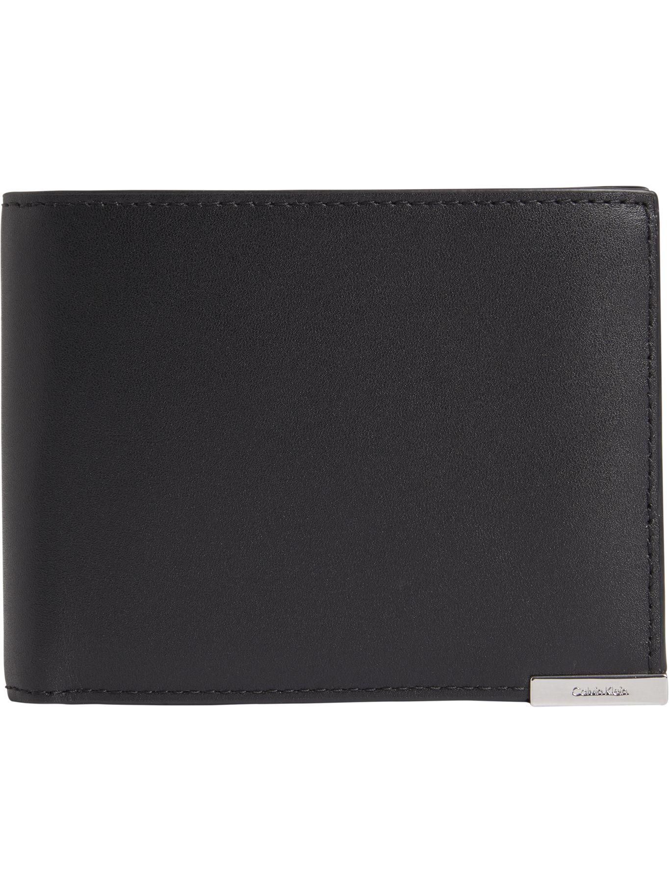 Billetera de tres pliegues con logo Negro Calvin Klein K50K509997-BAX-0