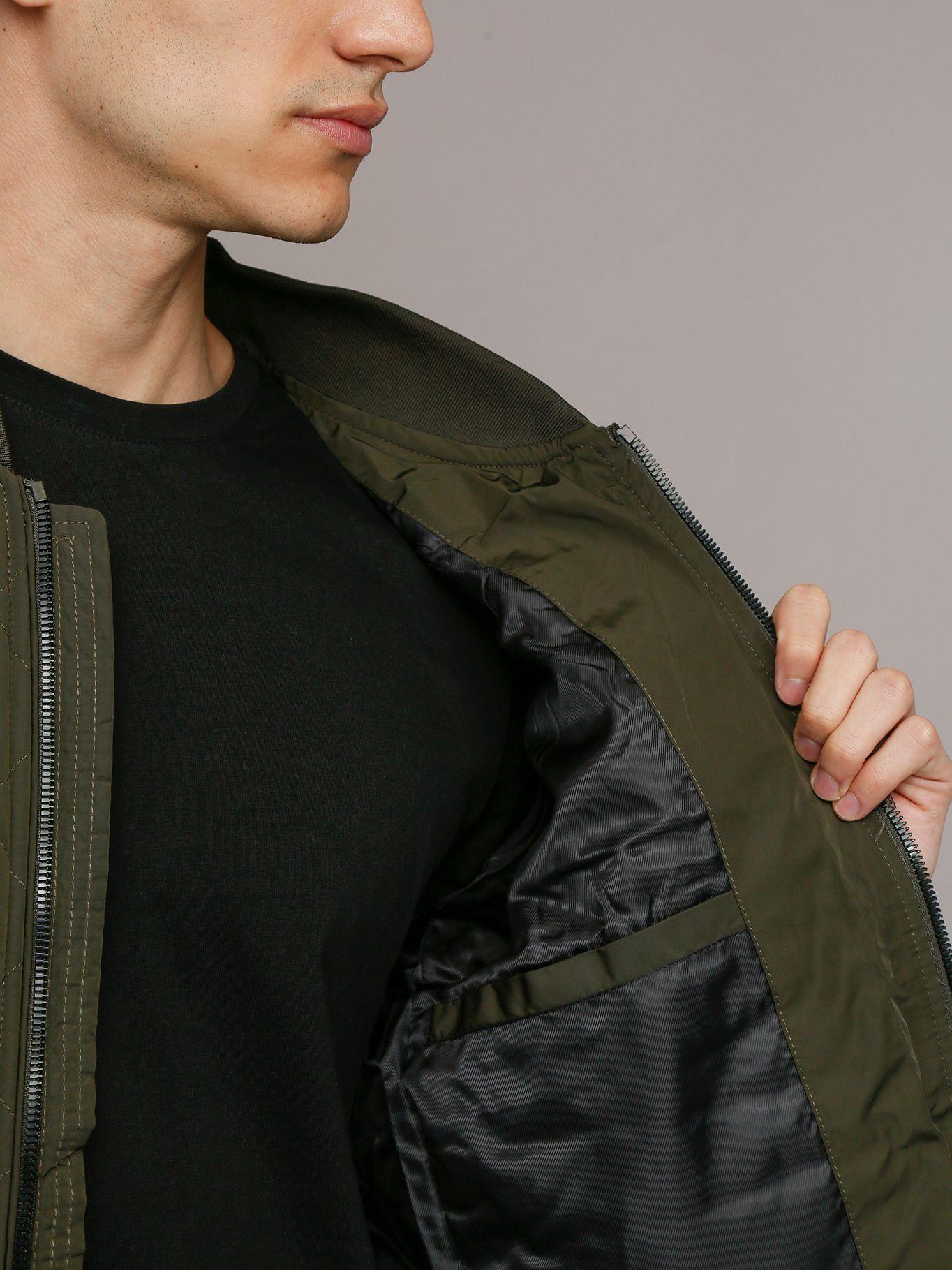 Chaqueta Quilted Con Cremallera Verde Calvin Klein-5