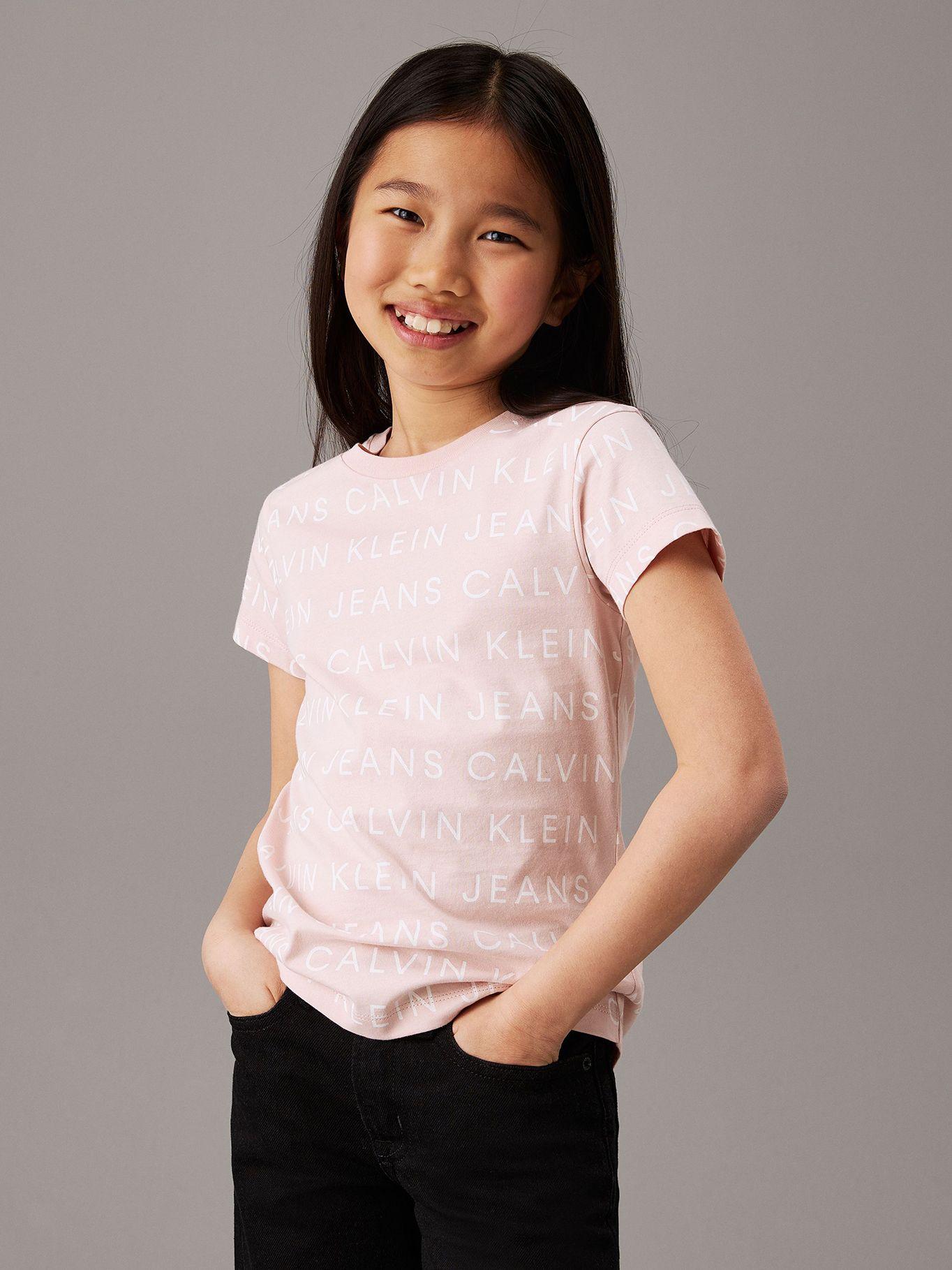 Pack 2 Poleras Niña Logo Aop Rosado Calvin Klein-2