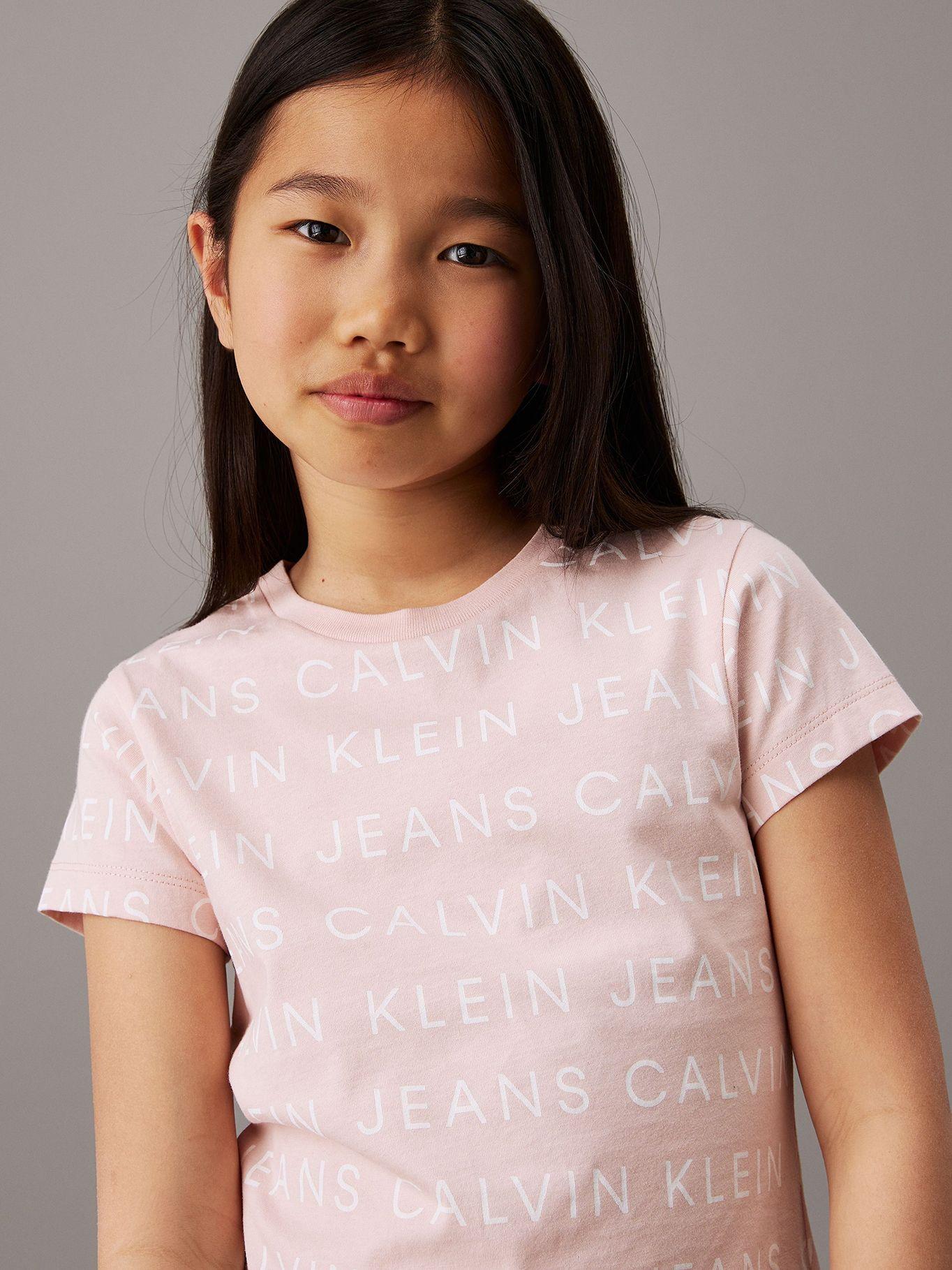 Pack 2 Poleras Niña Logo Aop Rosado Calvin Klein-4
