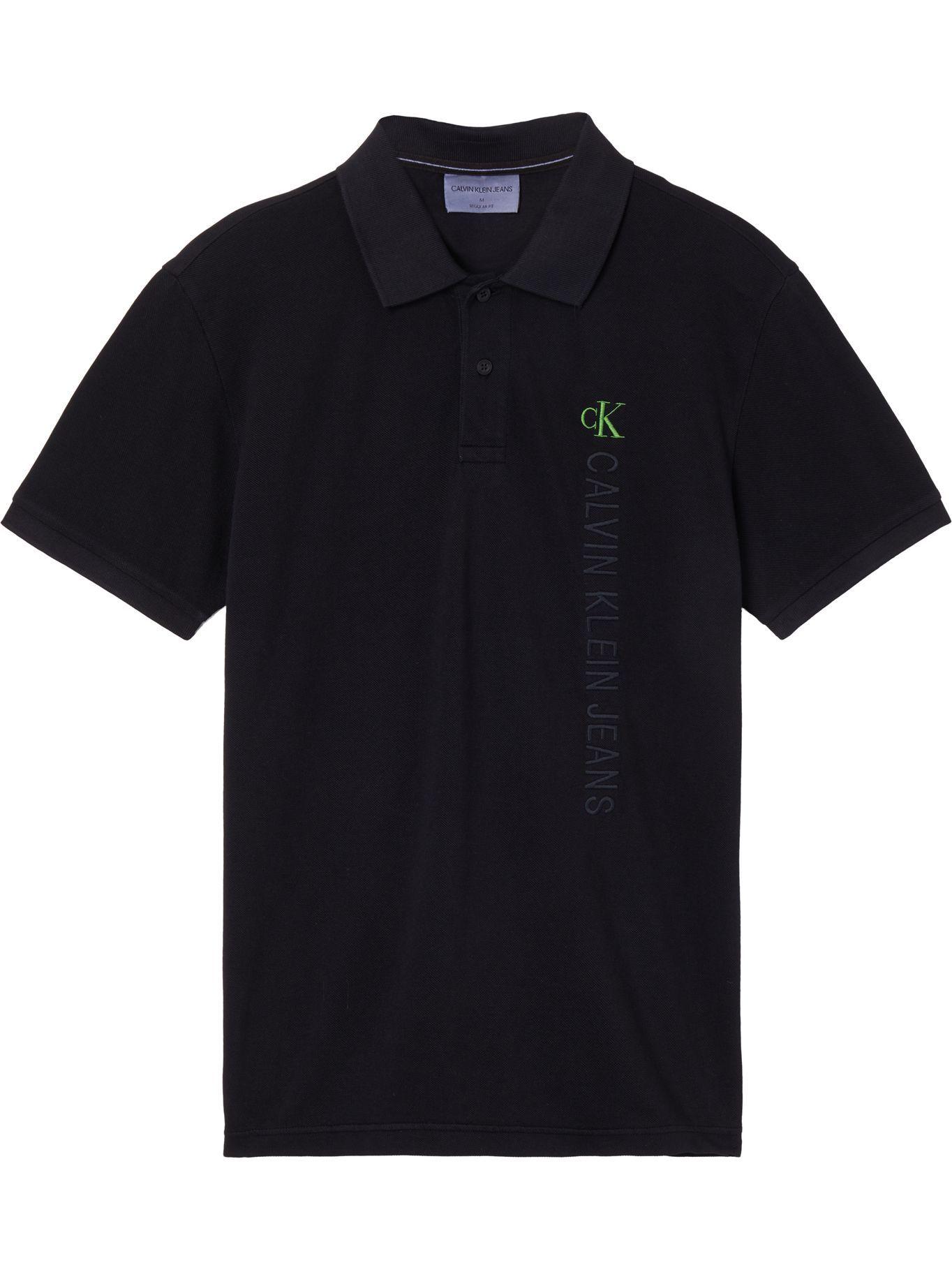 Polo Washed Instit Negro Calvin Klein-0