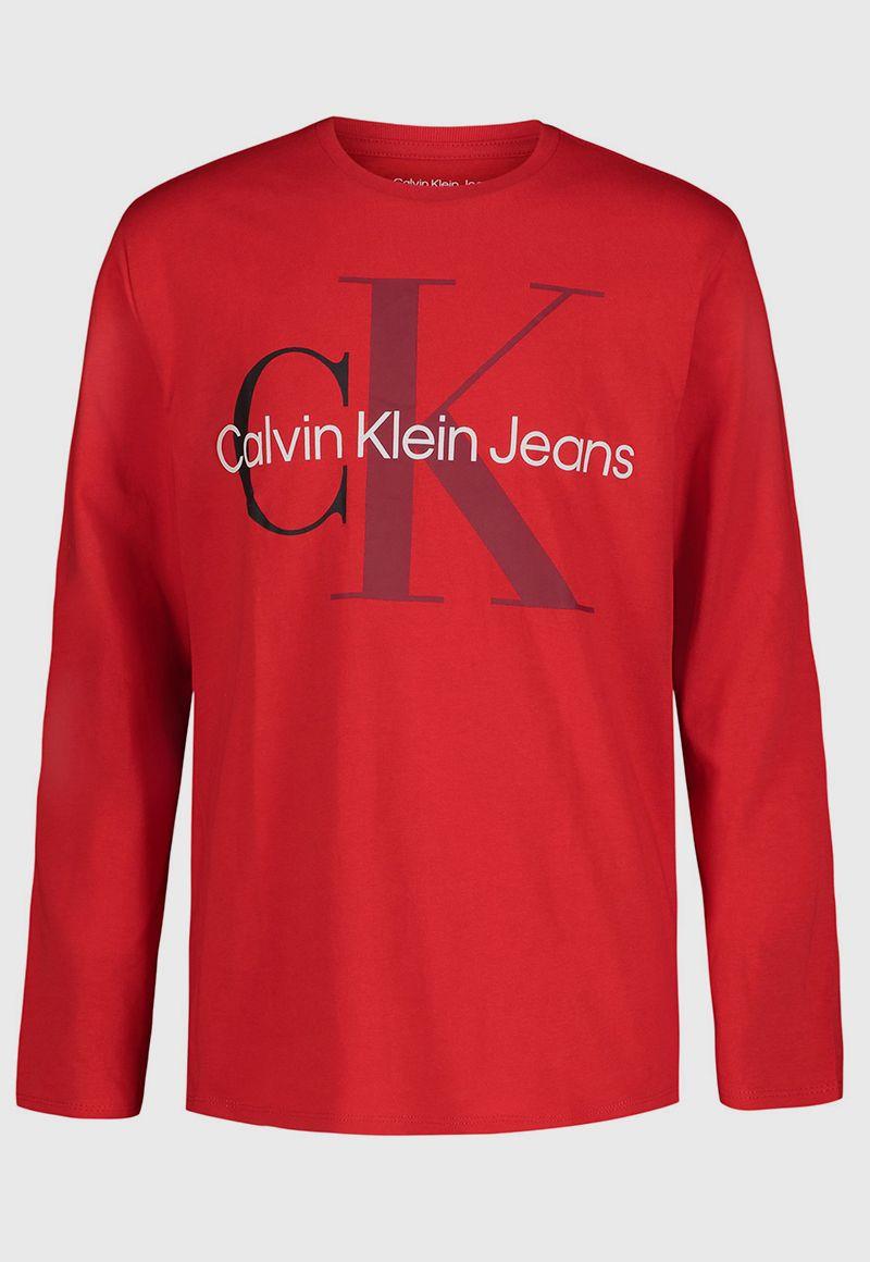 Polera Niño Monologo Rojo Calvin Klein-0
