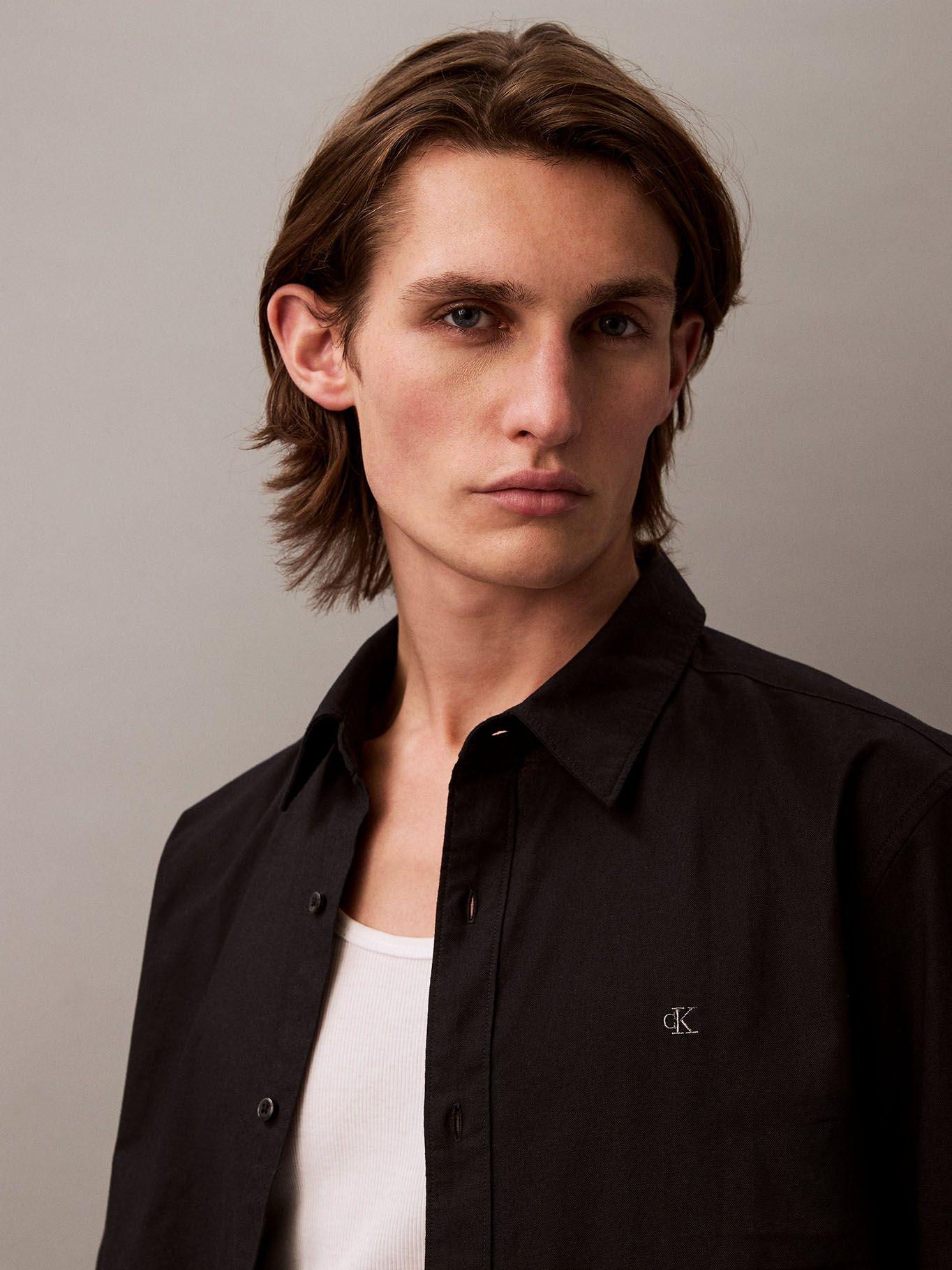 Camisa Oxford Clásica Negro Calvin Klein-3