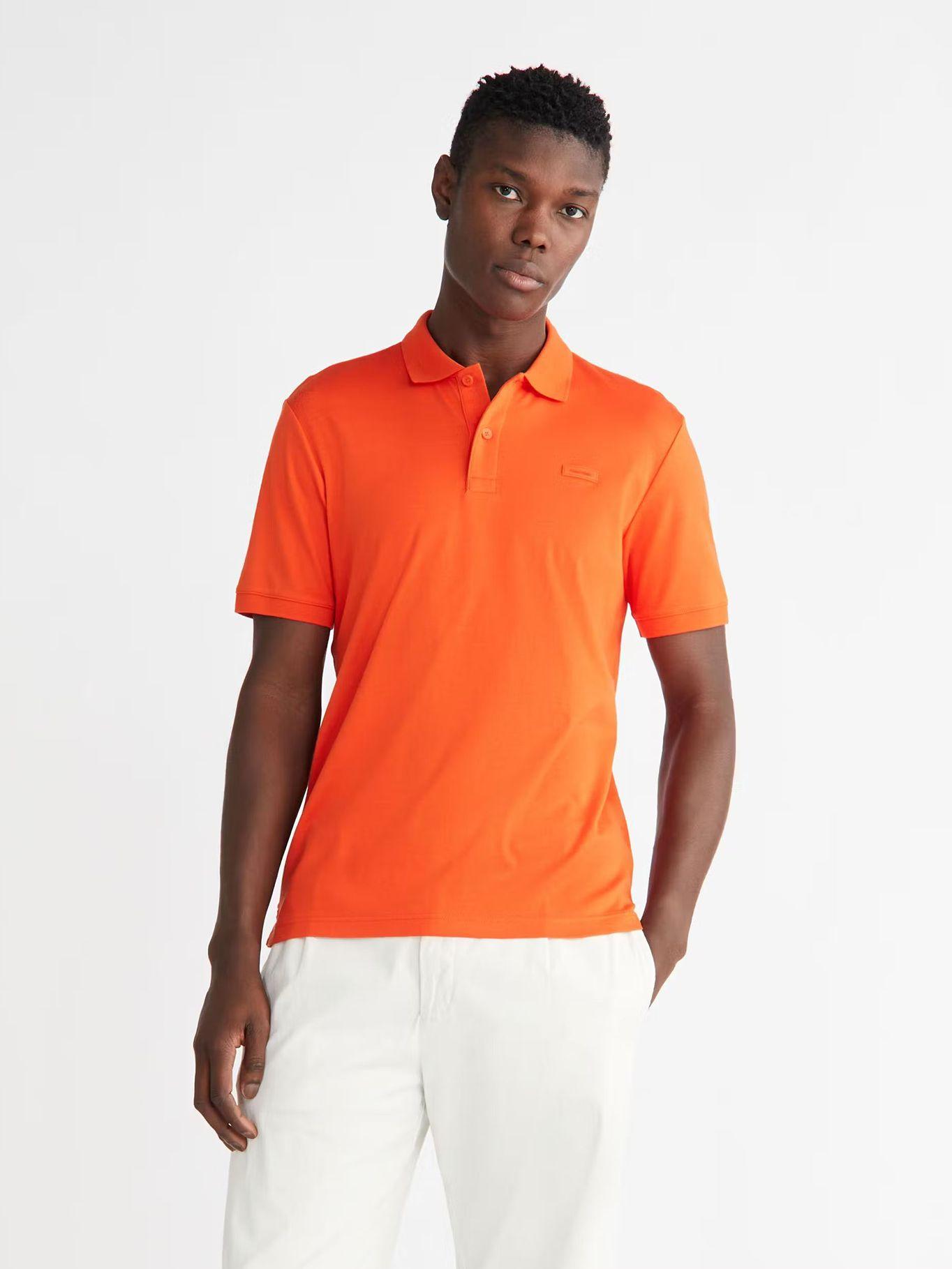 Polera Smooth Slim Naranja Calvin Klein-0