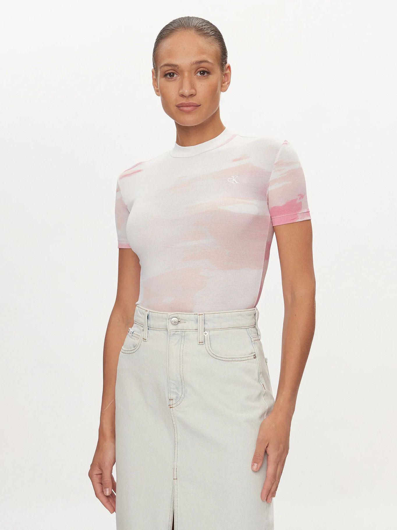 Polera Aop Rib Blanco Calvin Klein-0