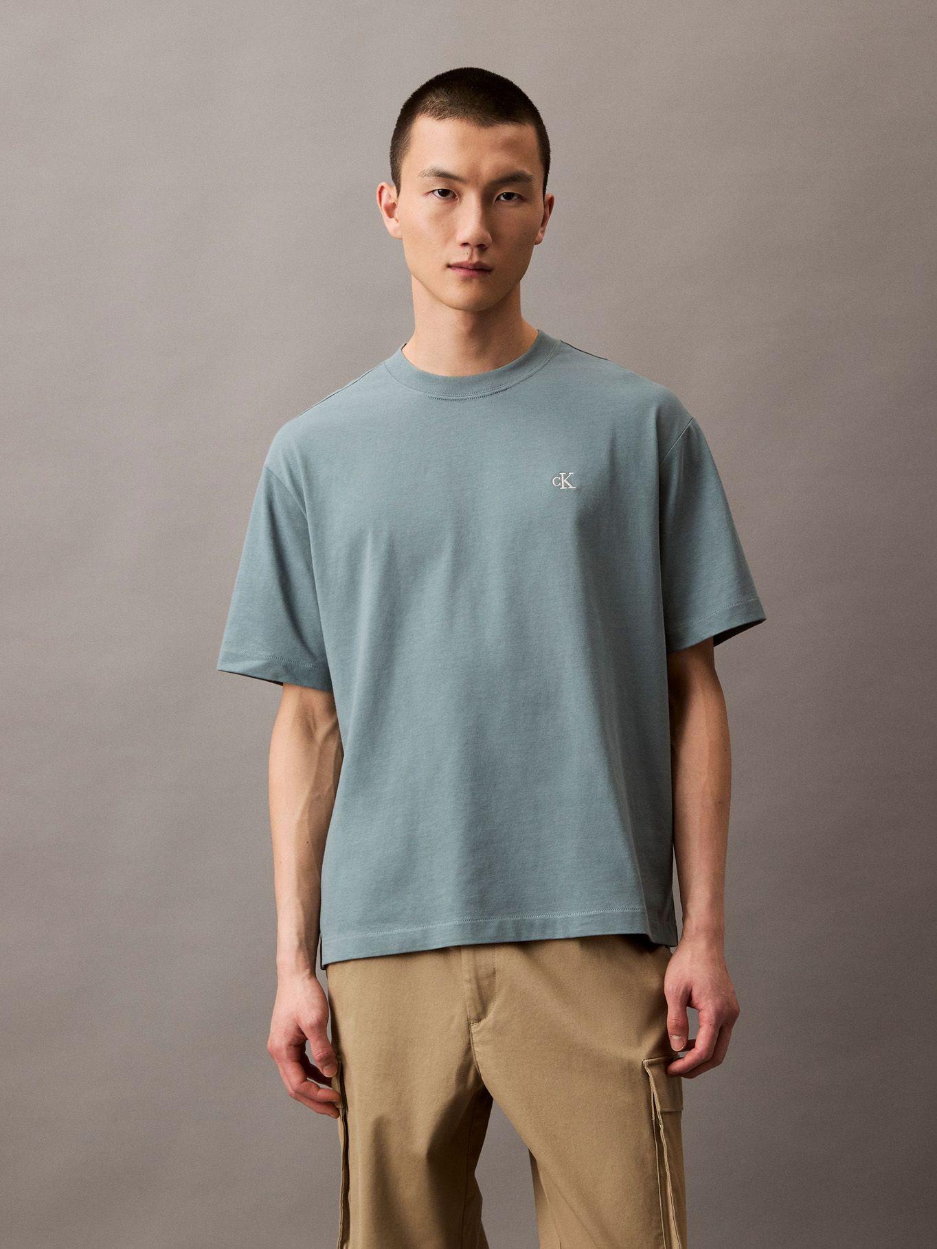 Polera Relaxed con Monograma Archive Verde Calvin Klein-0