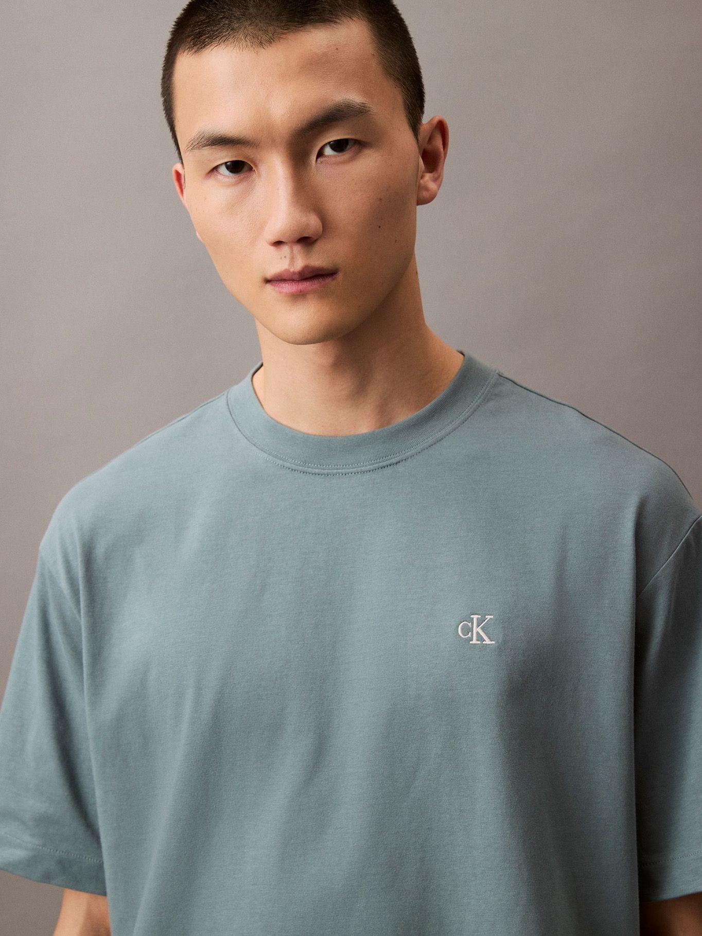 Polera Relaxed con Monograma Archive Verde Calvin Klein-3