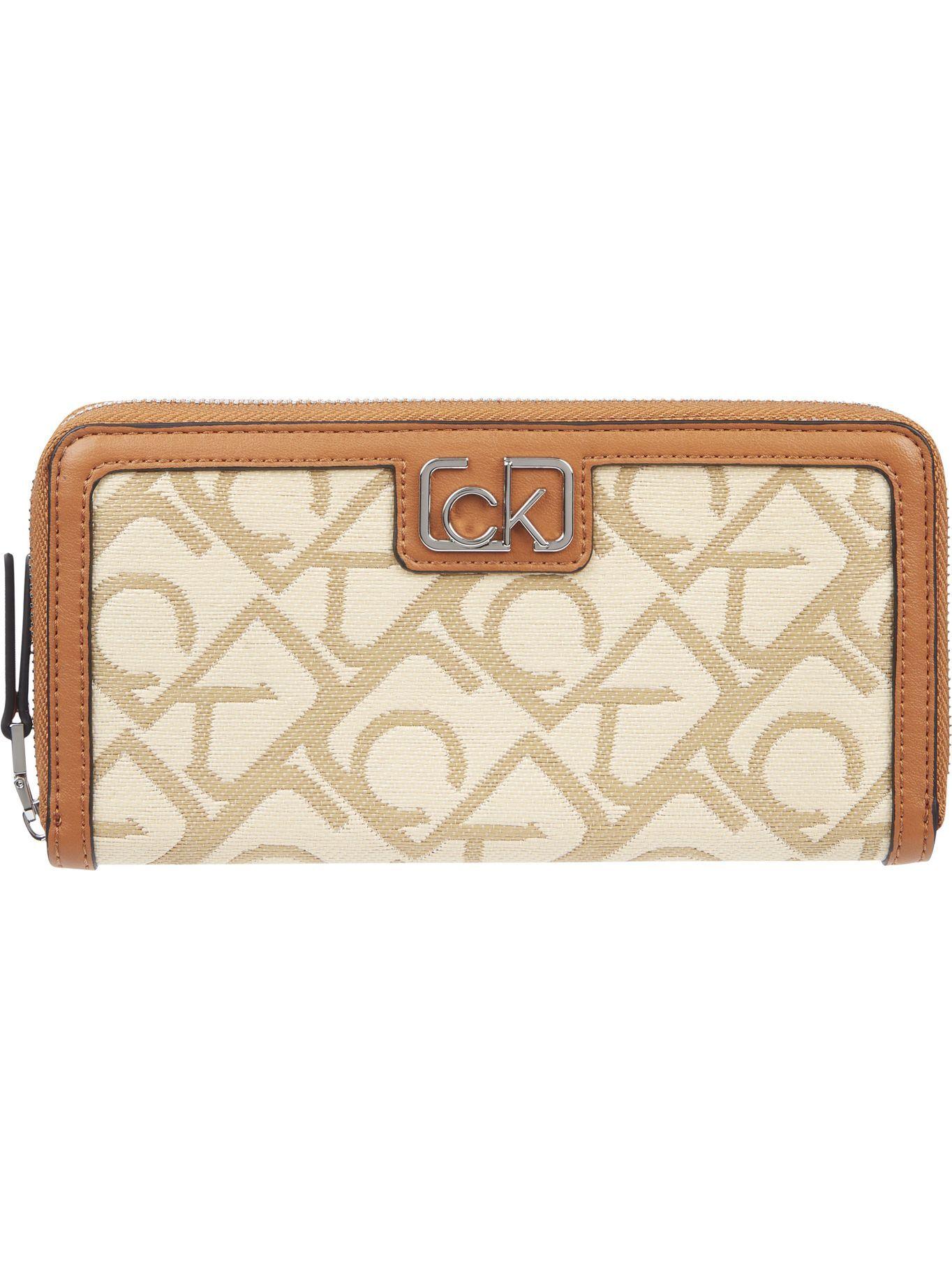 Billetera Ck Signature Beige Calvin Klein-0