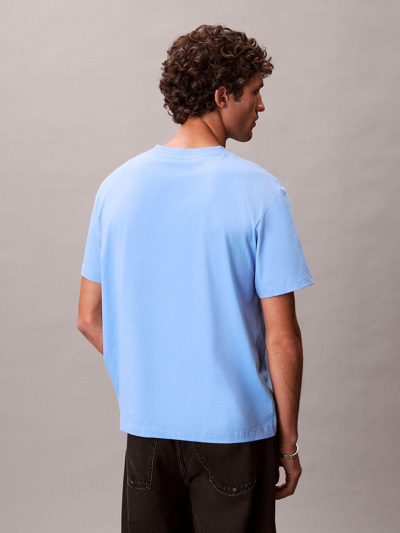 Polera con Logo Gráfico Celeste Calvin Klein-2