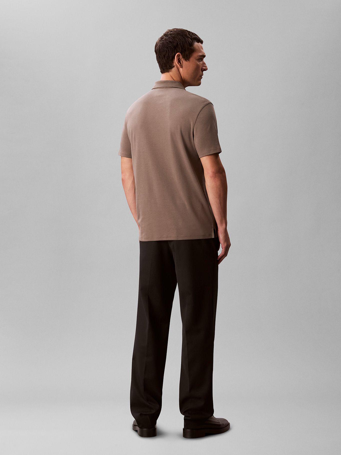Polo de Algodón Pima Cafe Calvin Klein-2