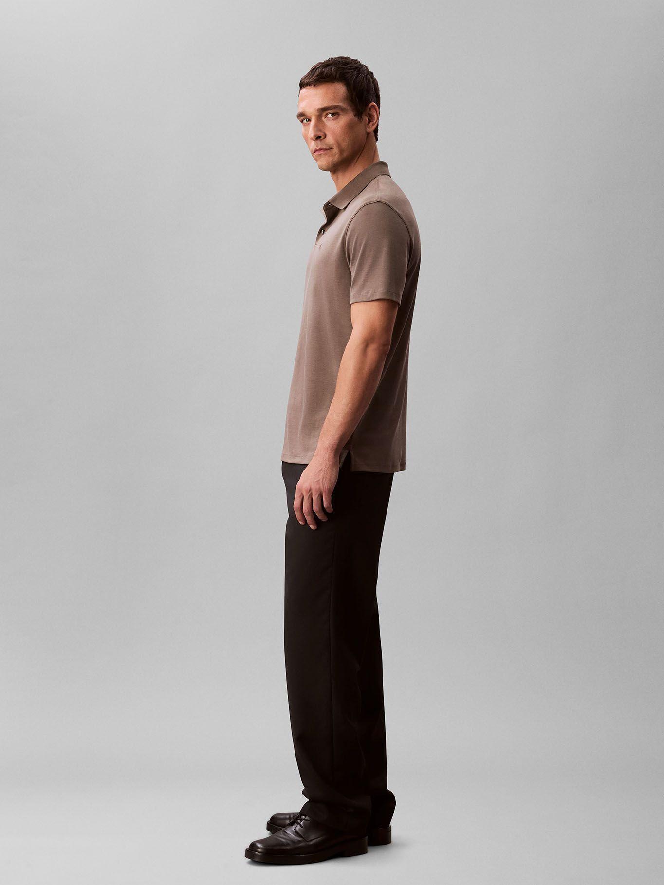 Polo de Algodón Pima Cafe Calvin Klein-3