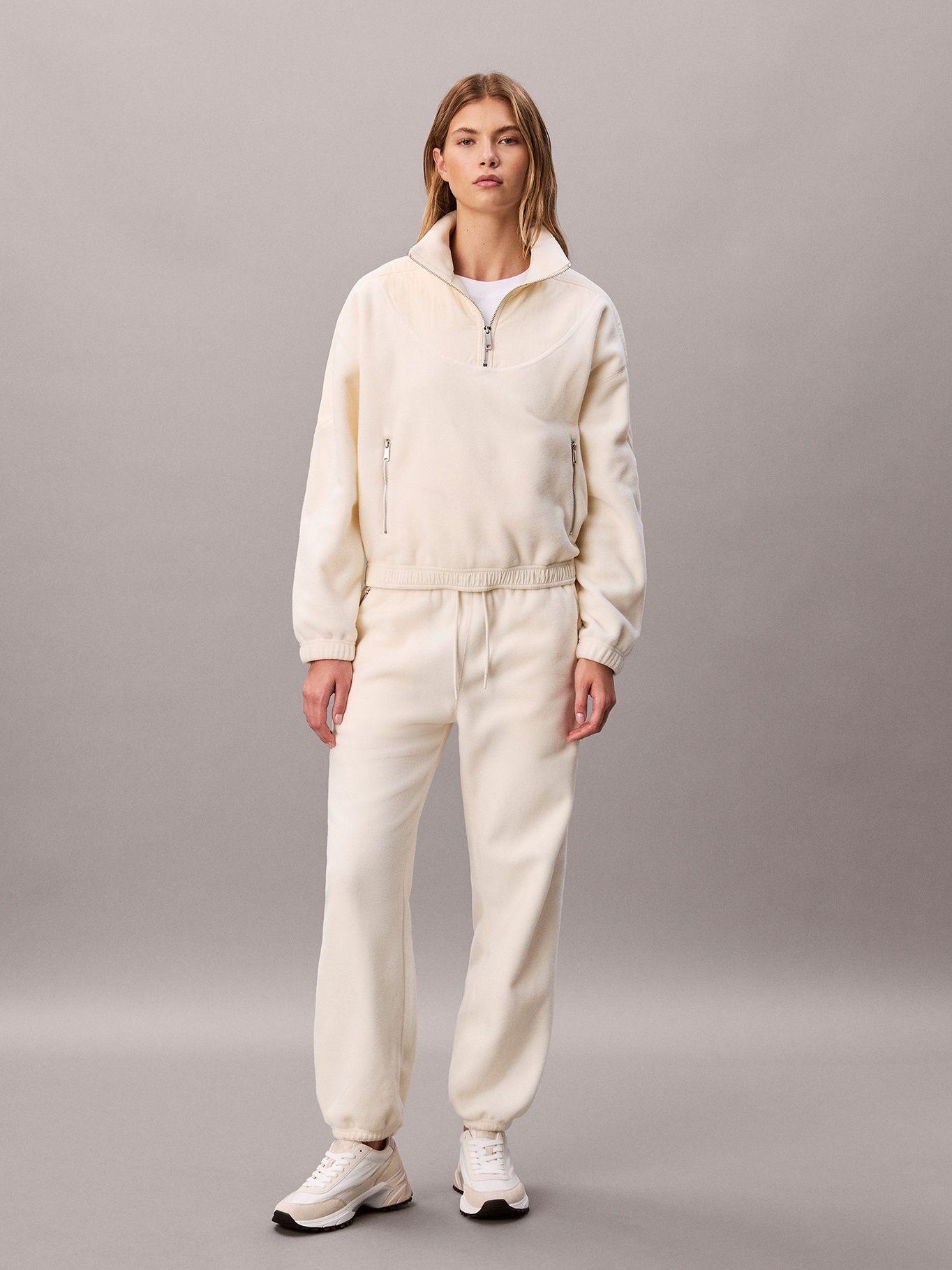 Jogger de Tejido Polar Combinado Beige Calvin Klein-0