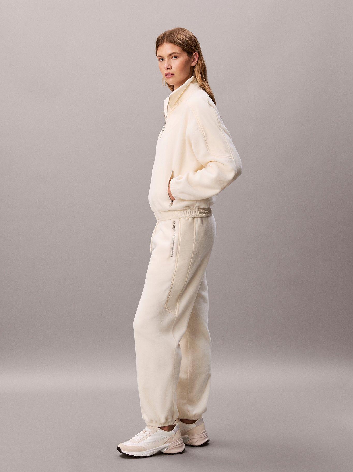 Jogger de Tejido Polar Combinado Beige Calvin Klein-3