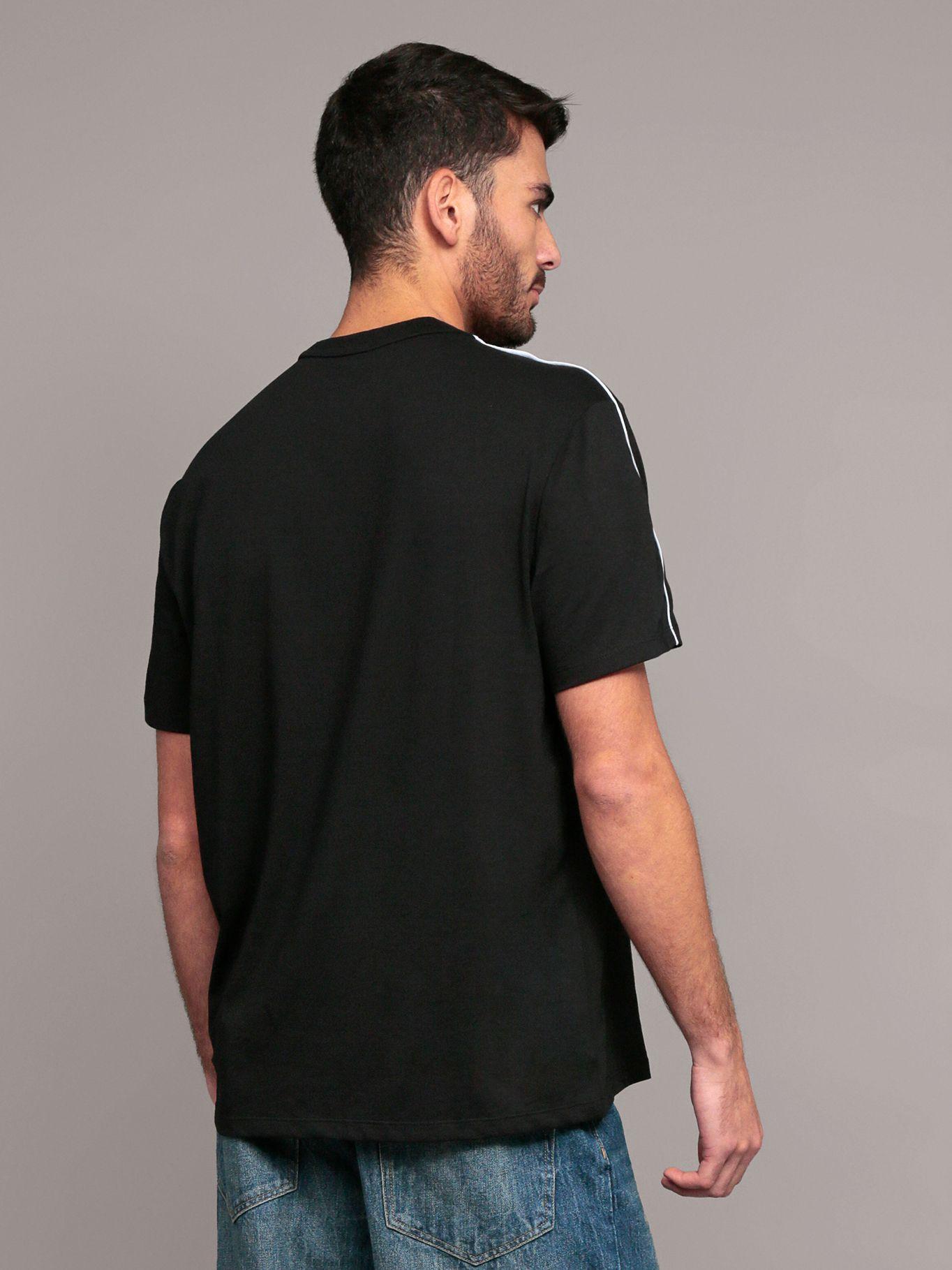 Polera Logo Piping Negro Calvin Klein-3