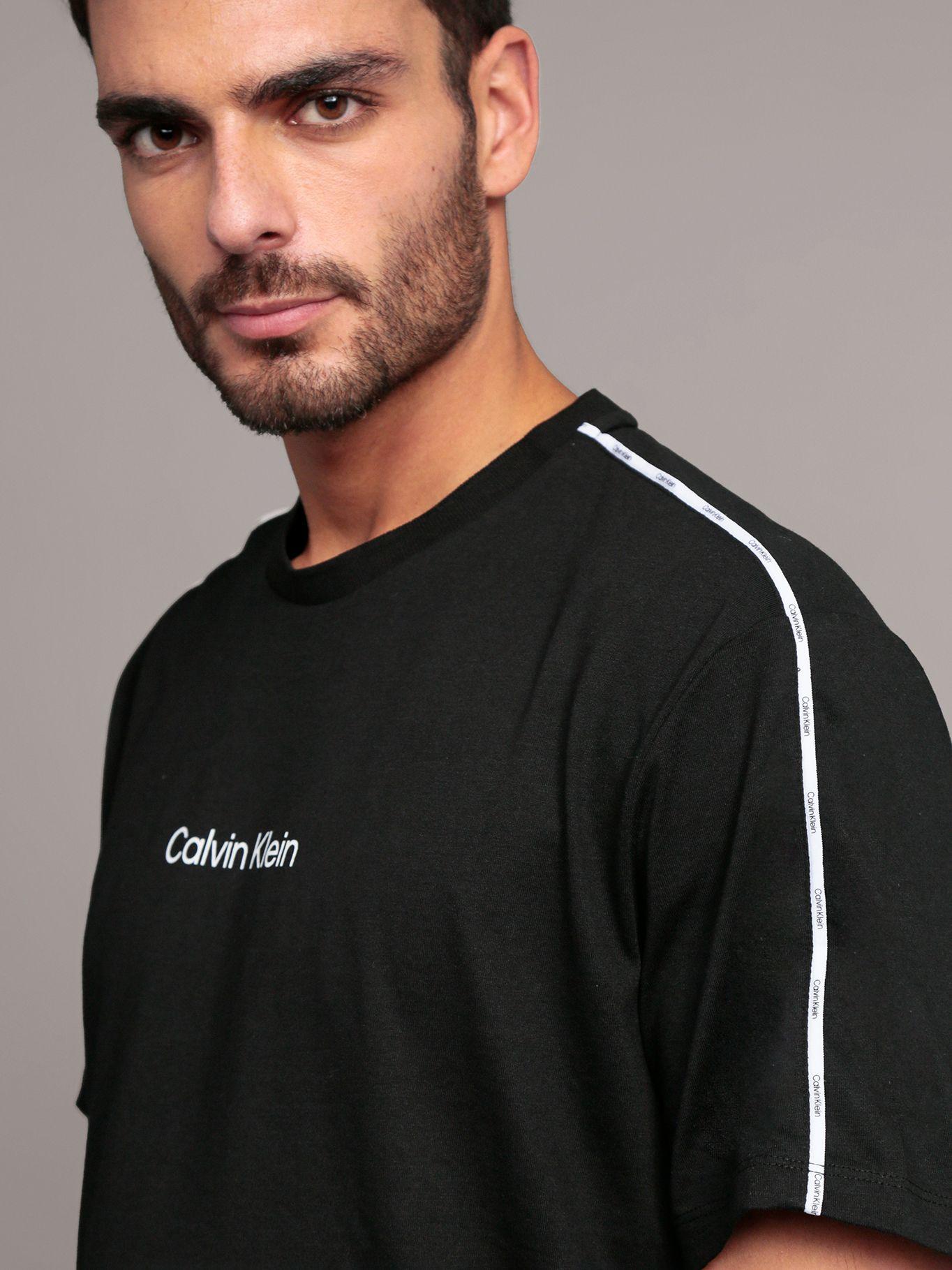 Polera Logo Piping Negro Calvin Klein-4