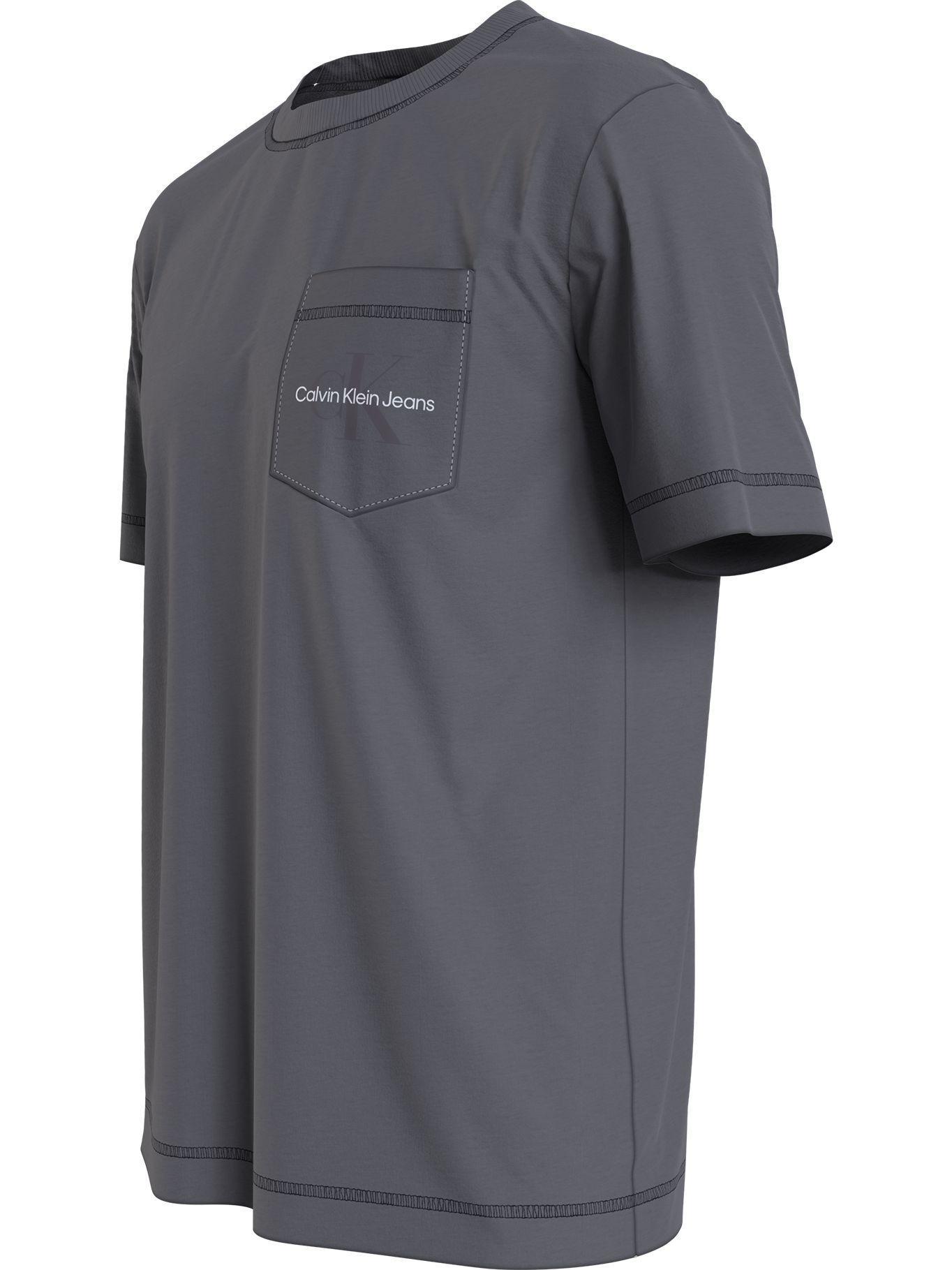 Polera Logo Pocket Gris Calvin Klein-2
