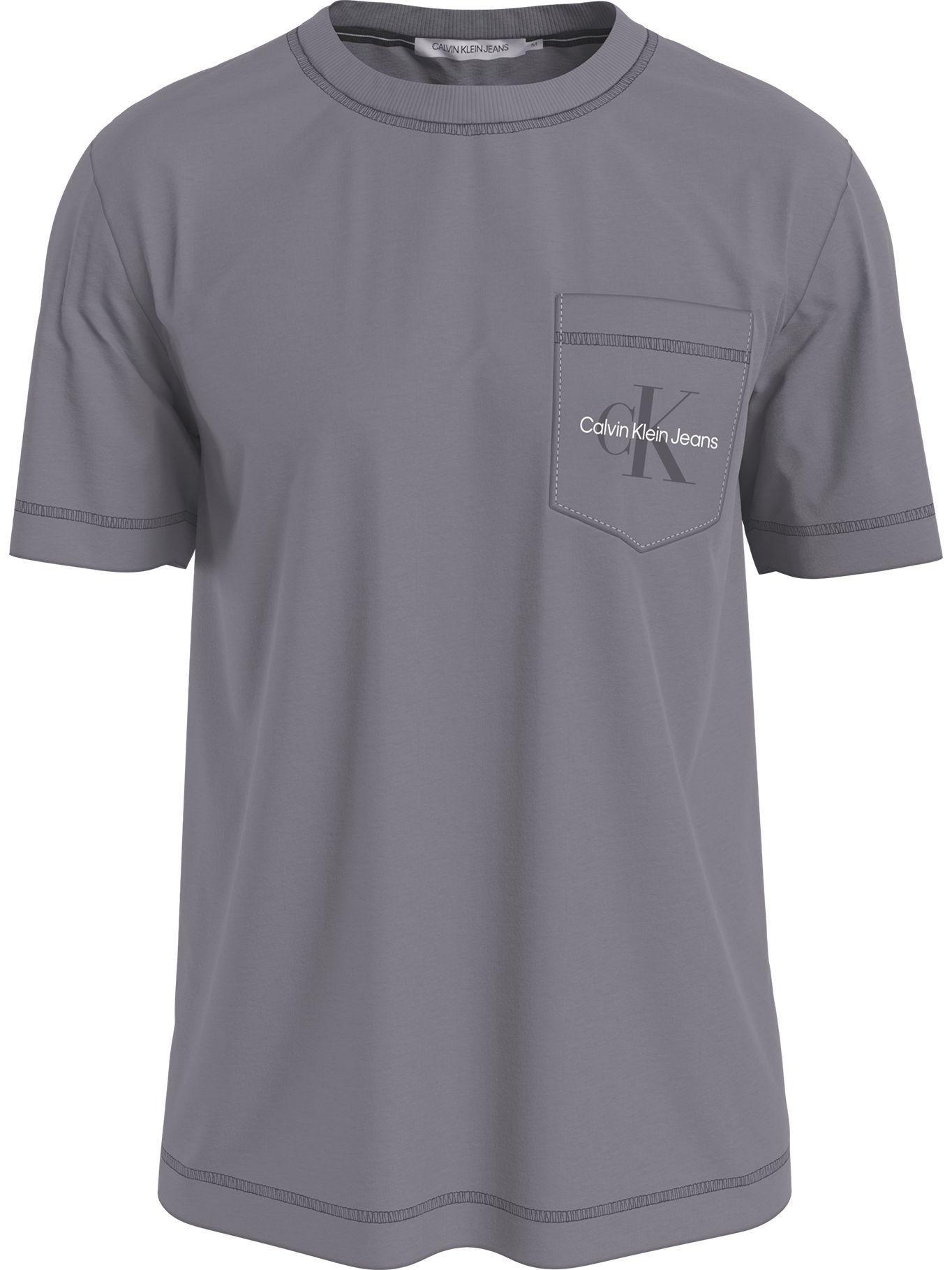 Polera Logo Pocket Gris Calvin Klein-0