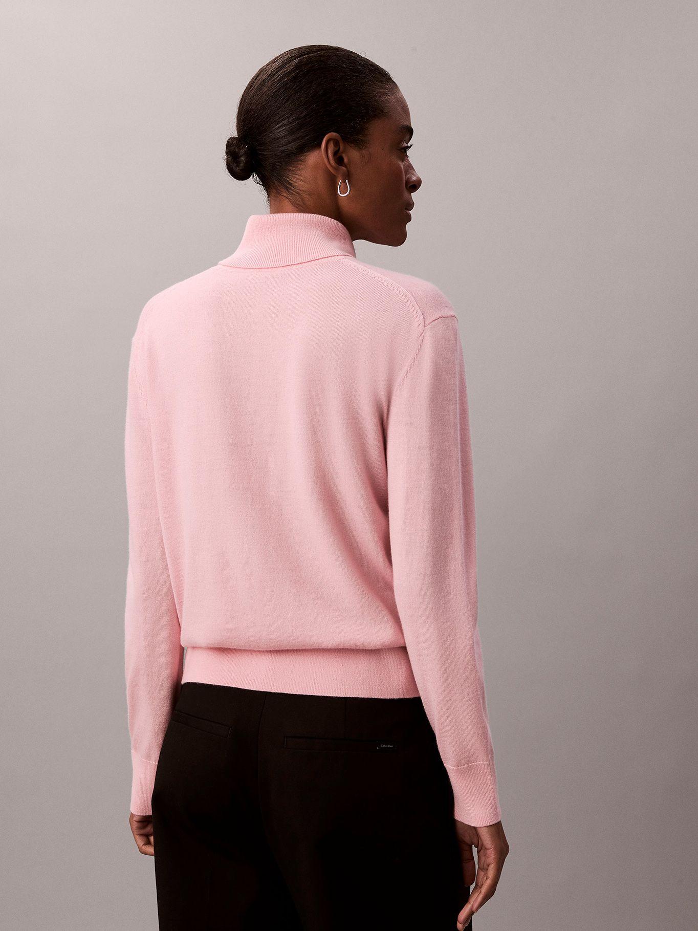 Sweater Cuello Alto C Lana Merino Rosado Calvin Klein-2