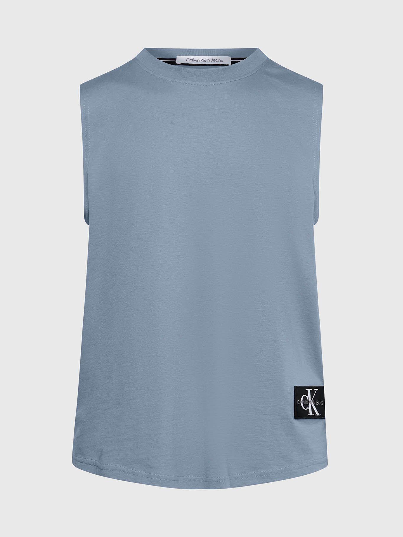 Camiseta de tirantes de algodón orgánico Gris Calvin Klein-5