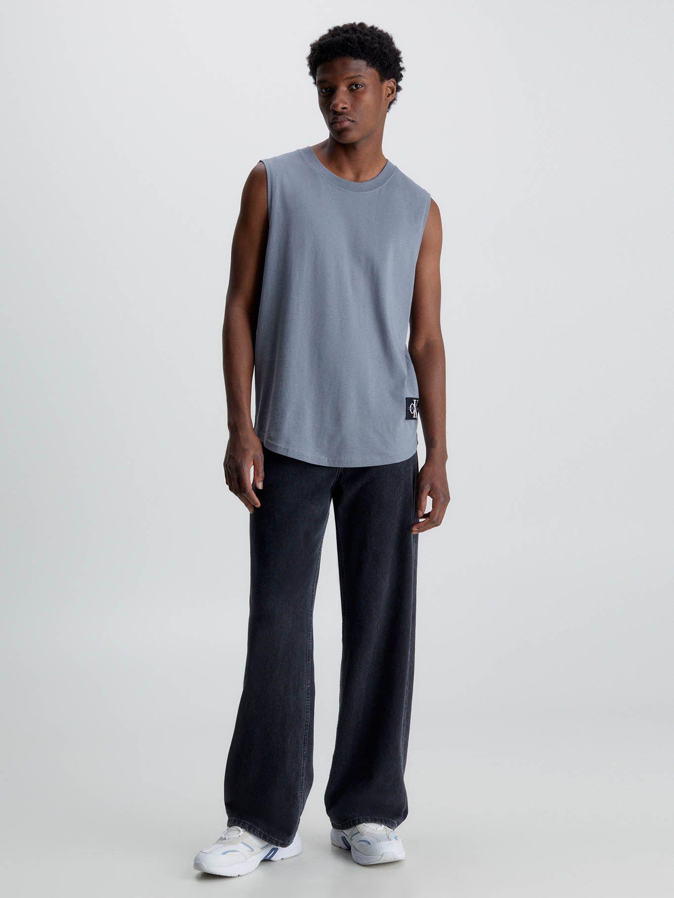 Camiseta de tirantes de algodón orgánico Gris Calvin Klein-1