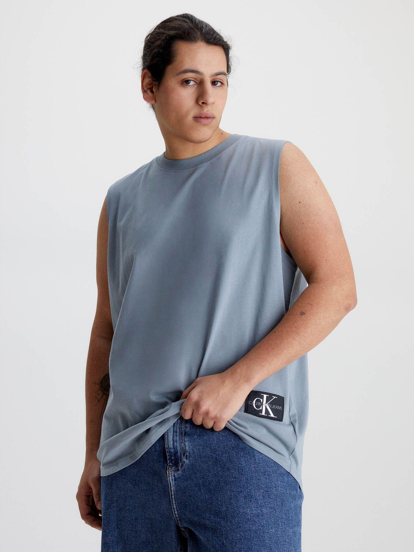 Camiseta de tirantes de algodón orgánico Gris Calvin Klein-4