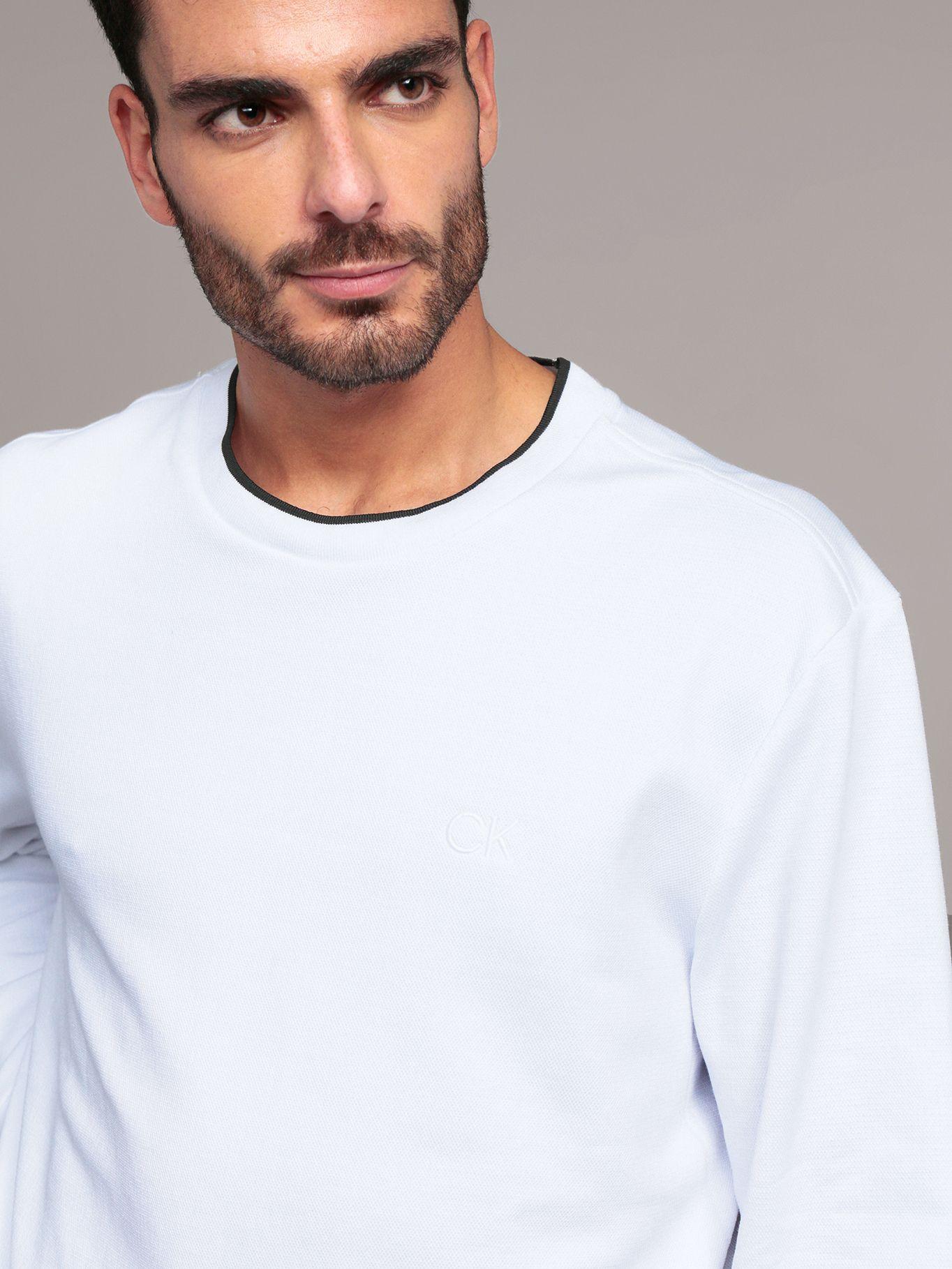 Polerón con Ribetes Contrastantes Blanco Calvin Klein-4