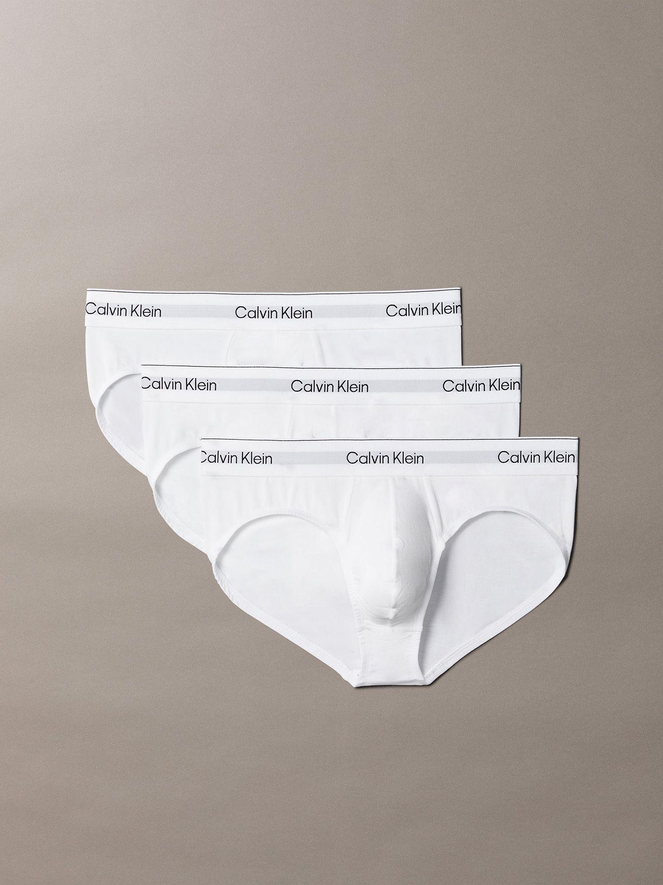 Pack de 3 Slips Icon Cotton Stretch Blanco Calvin Klein-0