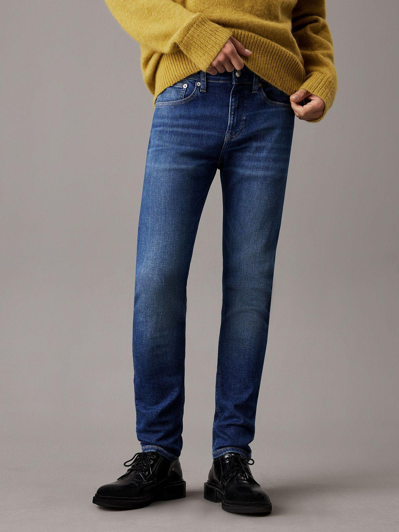 Skinny jeans Azul Calvin Klein-0