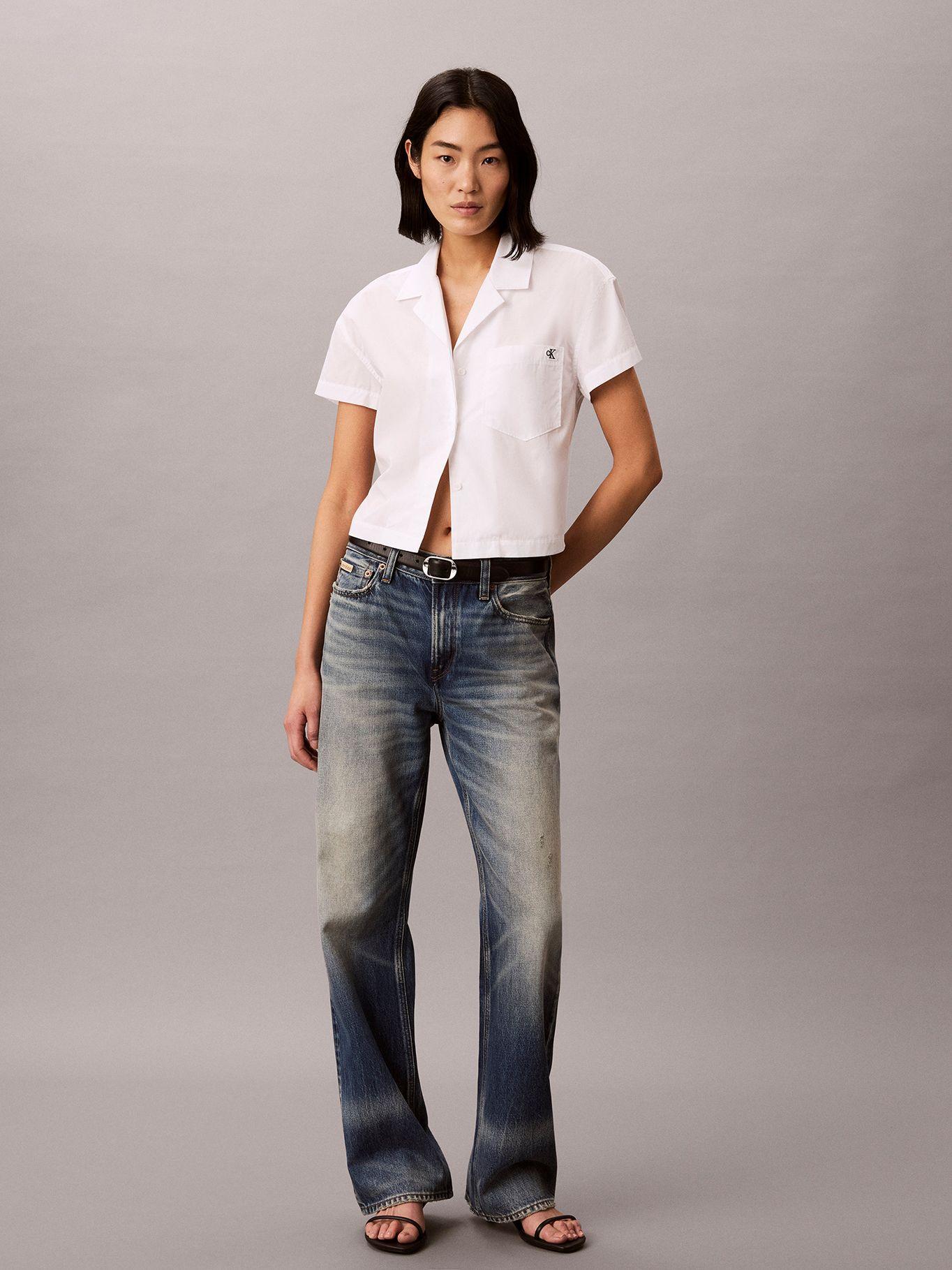 Camisa Boxy de Popelina Blanco Calvin Klein-1
