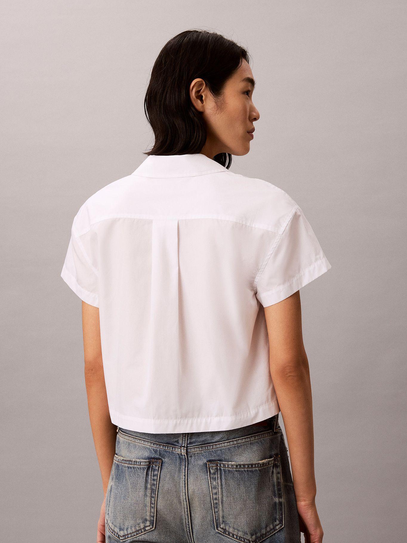 Camisa Boxy de Popelina Blanco Calvin Klein-2