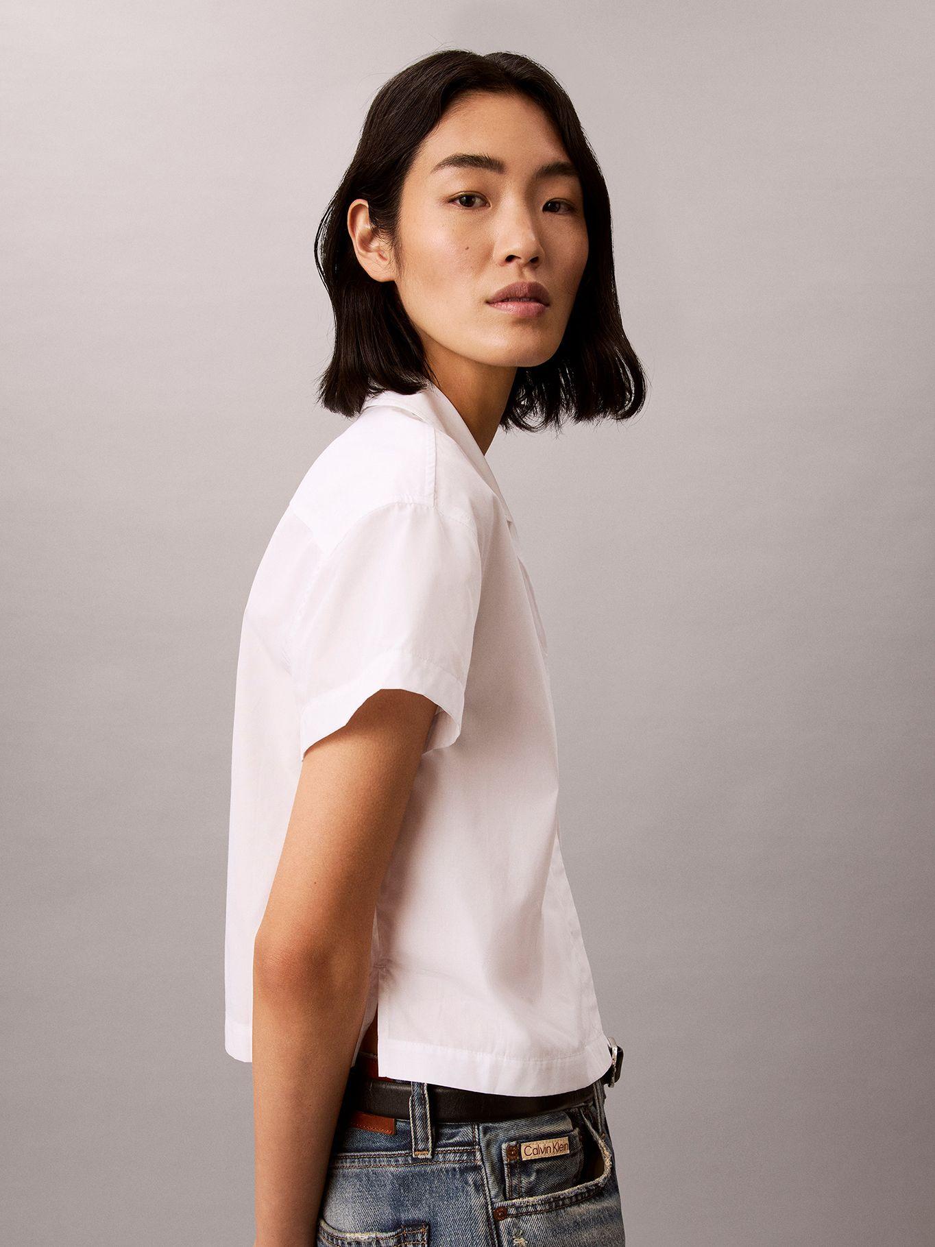 Camisa Boxy de Popelina Blanco Calvin Klein-3