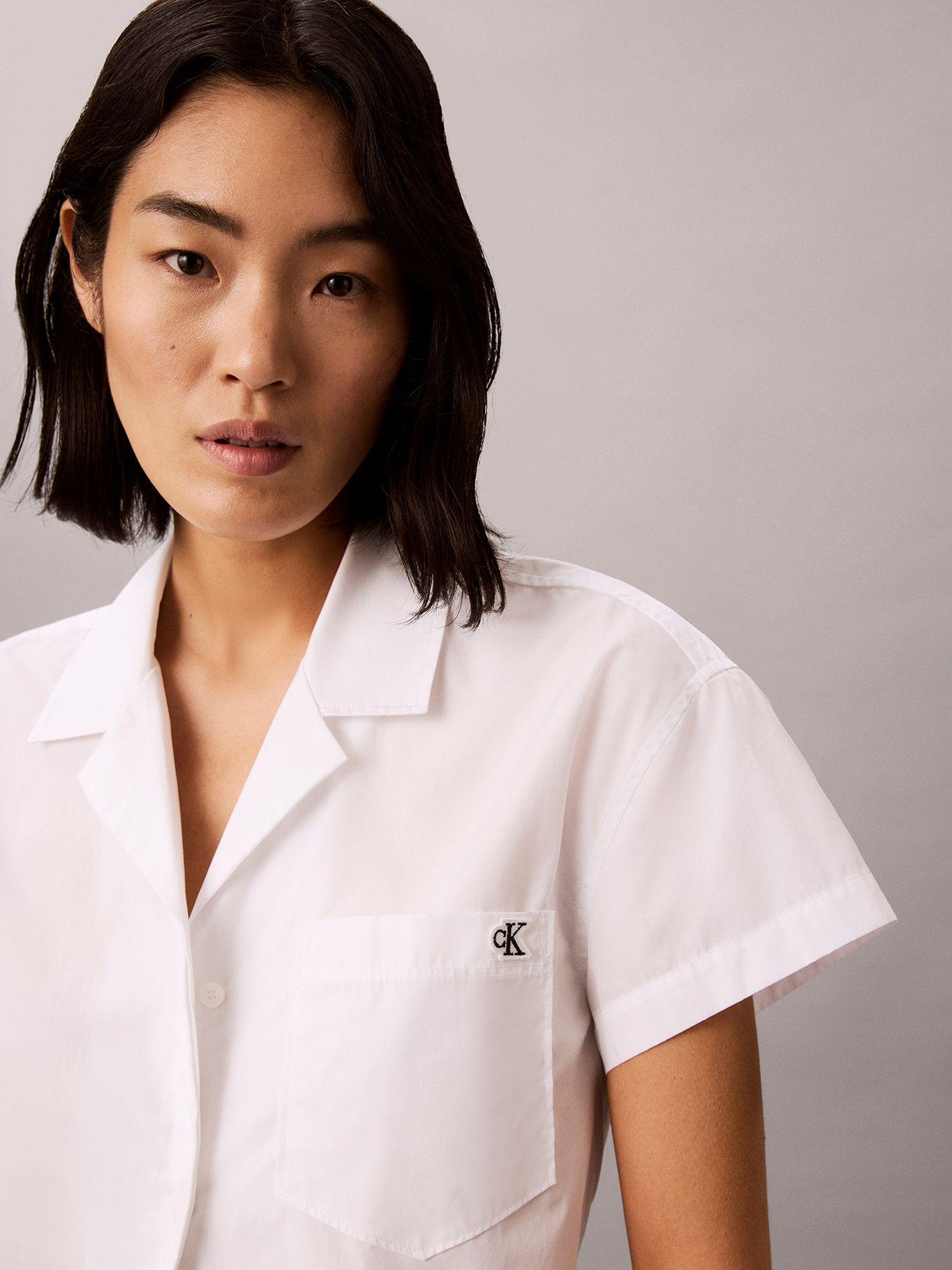 Camisa Boxy de Popelina Blanco Calvin Klein-4