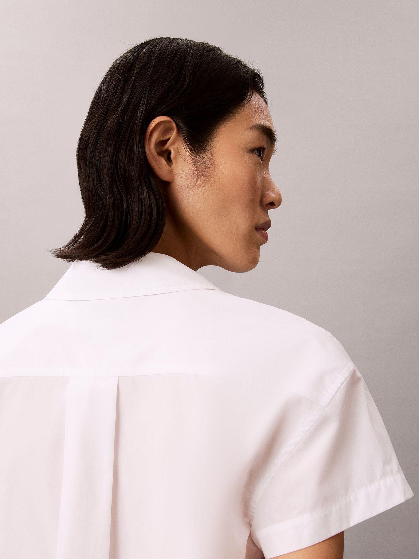 Camisa Boxy de Popelina Blanco Calvin Klein-5