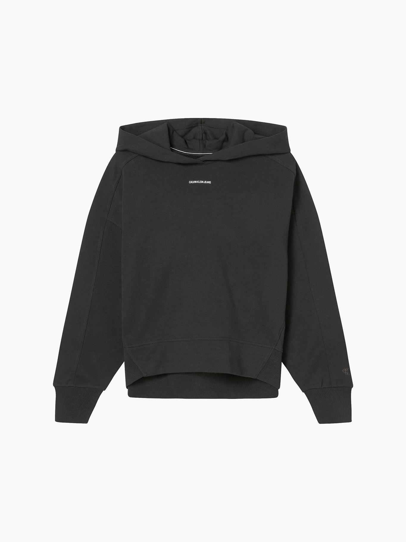 Hoodie Oversized Micro Branding Negro Calvin Klein-4