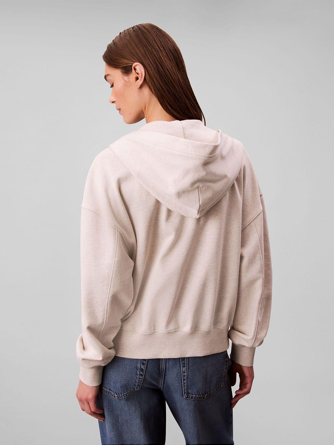 Polerón C Gorro De Cremallera Blanco Calvin Klein-2