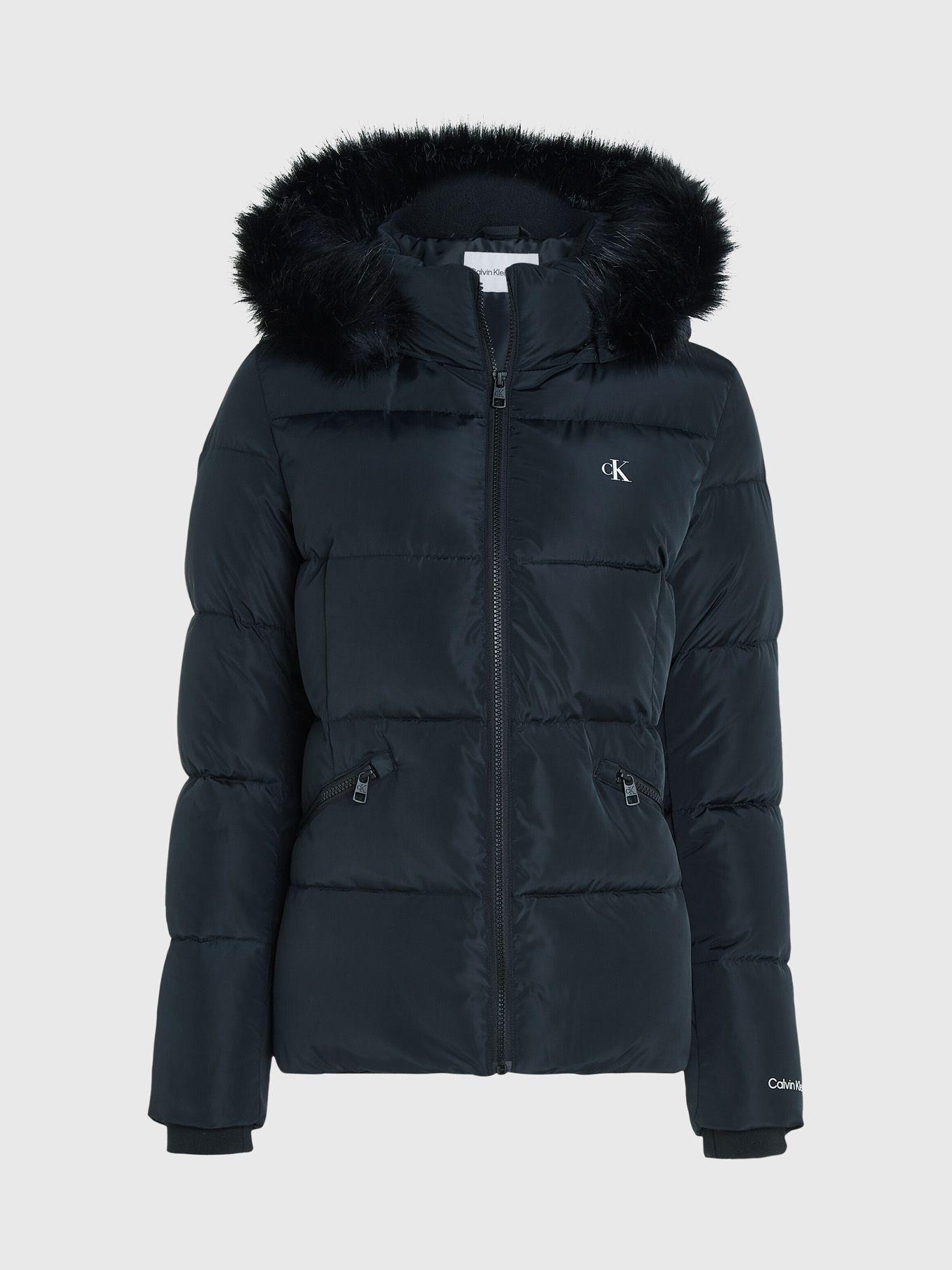 Parka Faux Fur Negro-4