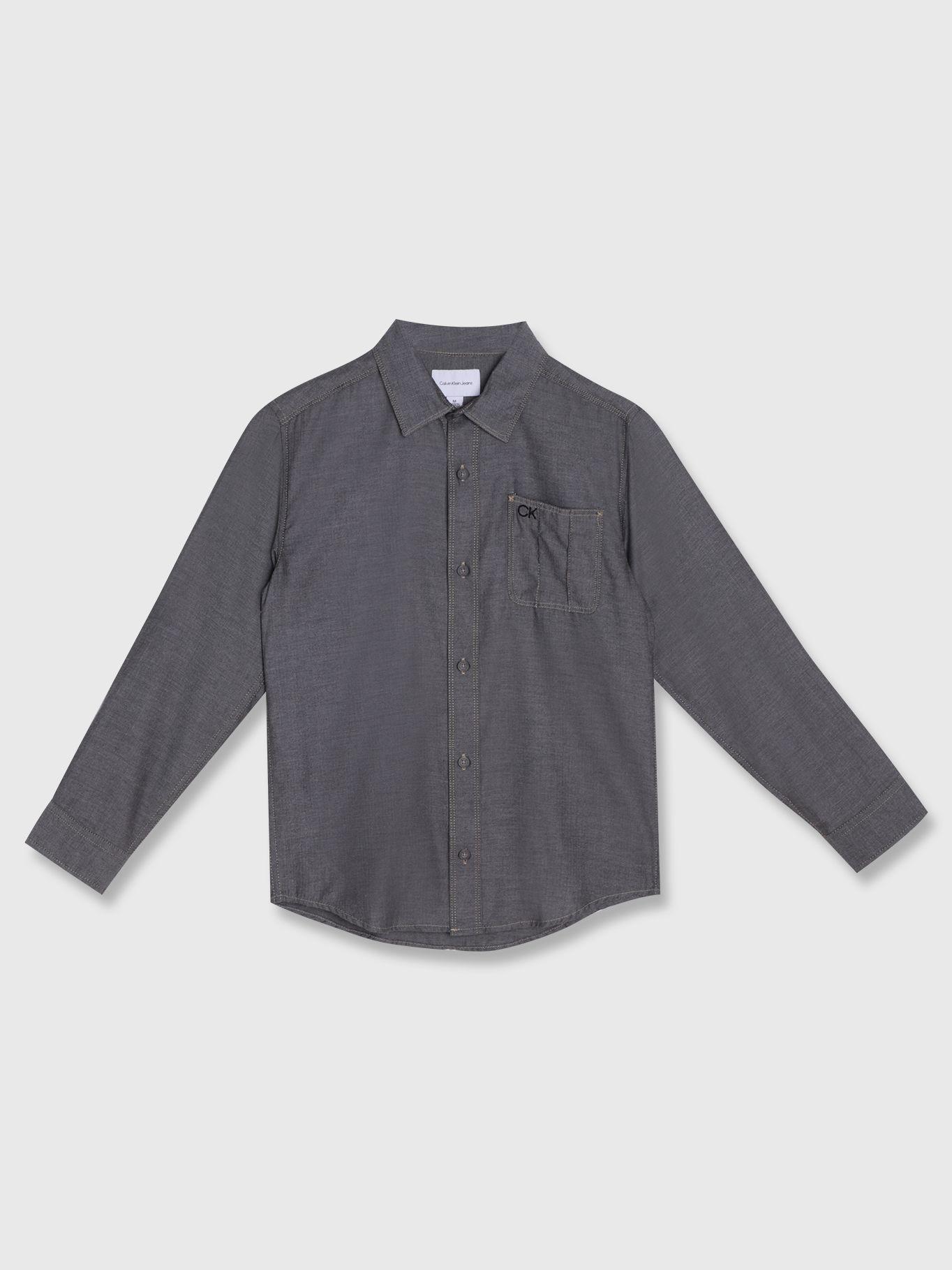 Camisa Niño Herringbone Gris 3F Calvin Klein-0