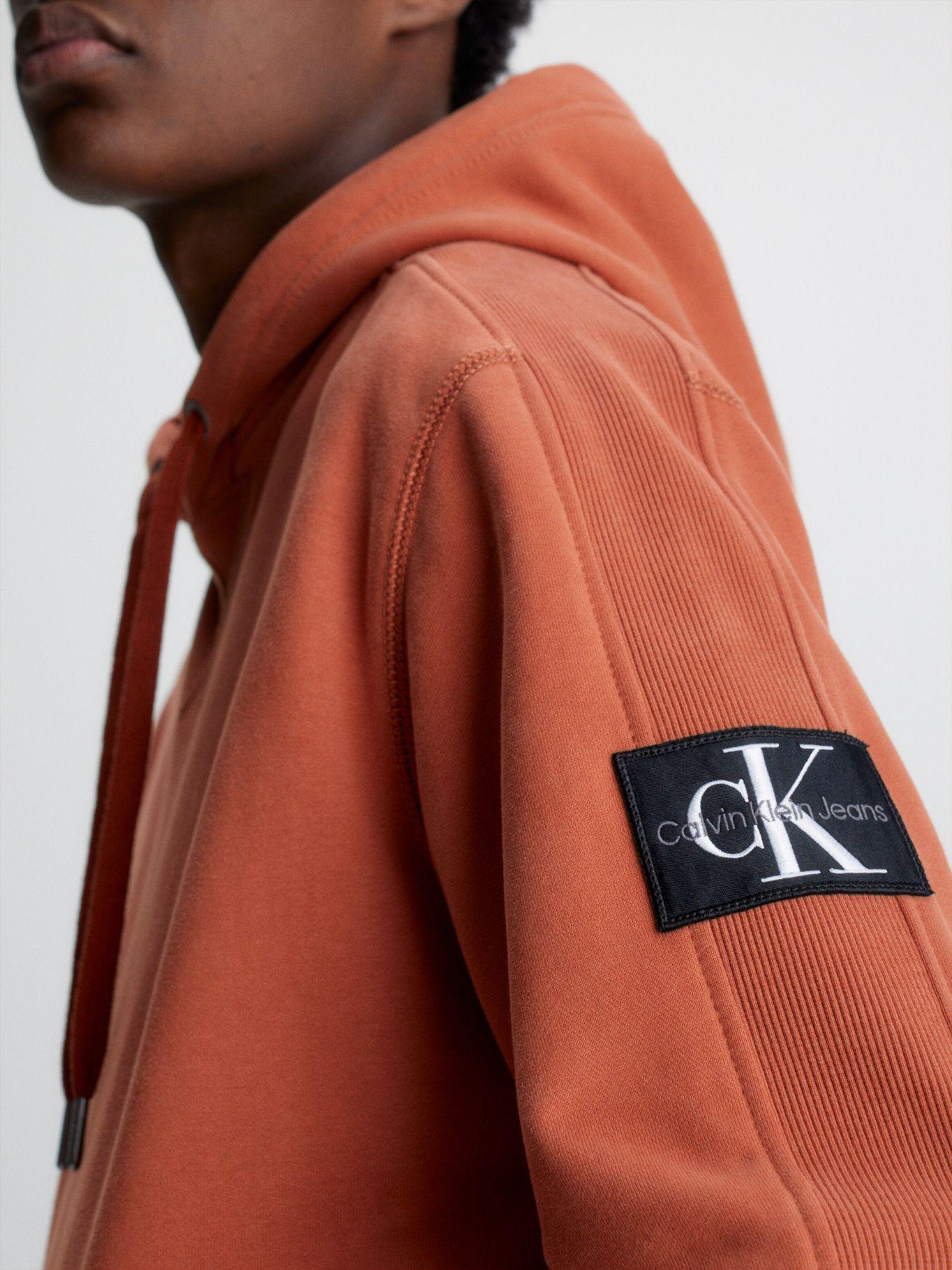 Polerón con Gorro Badge Naranja Calvin Klein-3