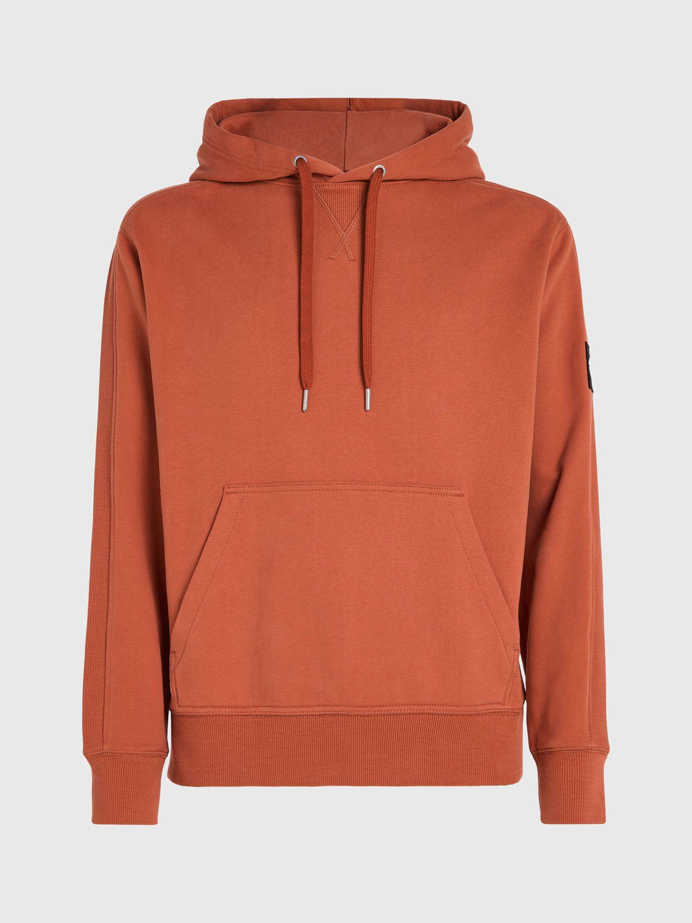Polerón con Gorro Badge Naranja Calvin Klein-4