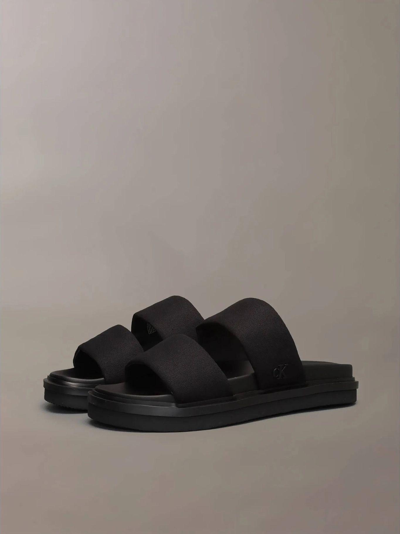 Sandalias de Lona Flat Molded Negro Calvin Klein-0